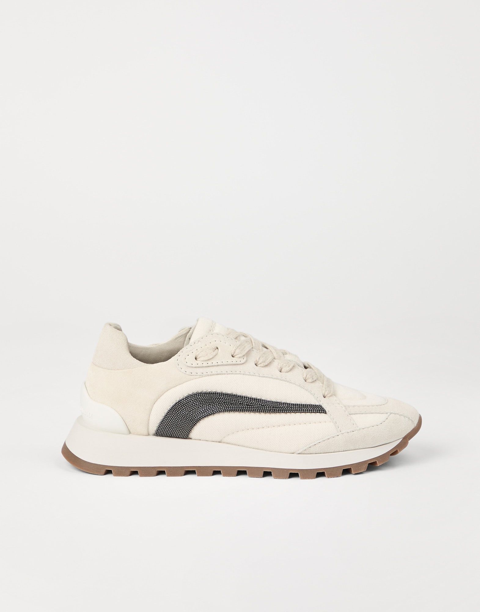 Brunello Cucinelli o1la1rc1a0326 Suede Low-Top Sneakers in Multicolor Size US 8 / IT 38 - 1 Thumbnail