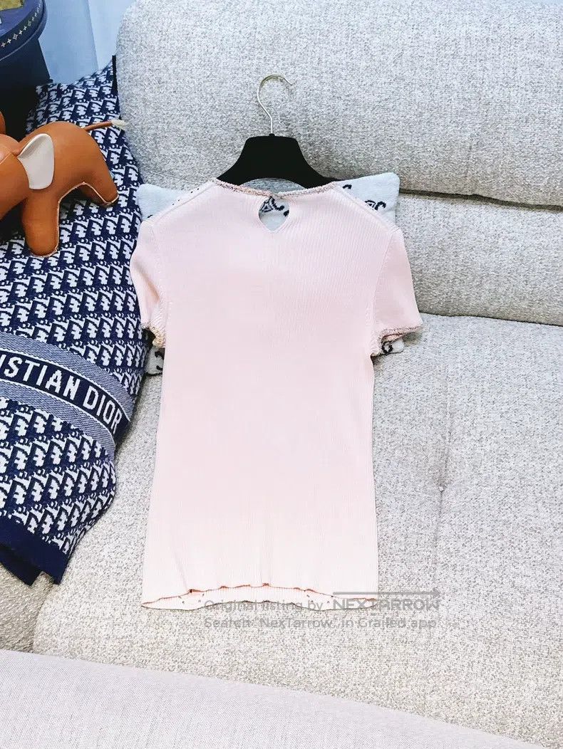 Chanel Chanel Pink braided edge short sleeves Size XS / US 0-2 / IT 36-38 - 2 Thumbnail