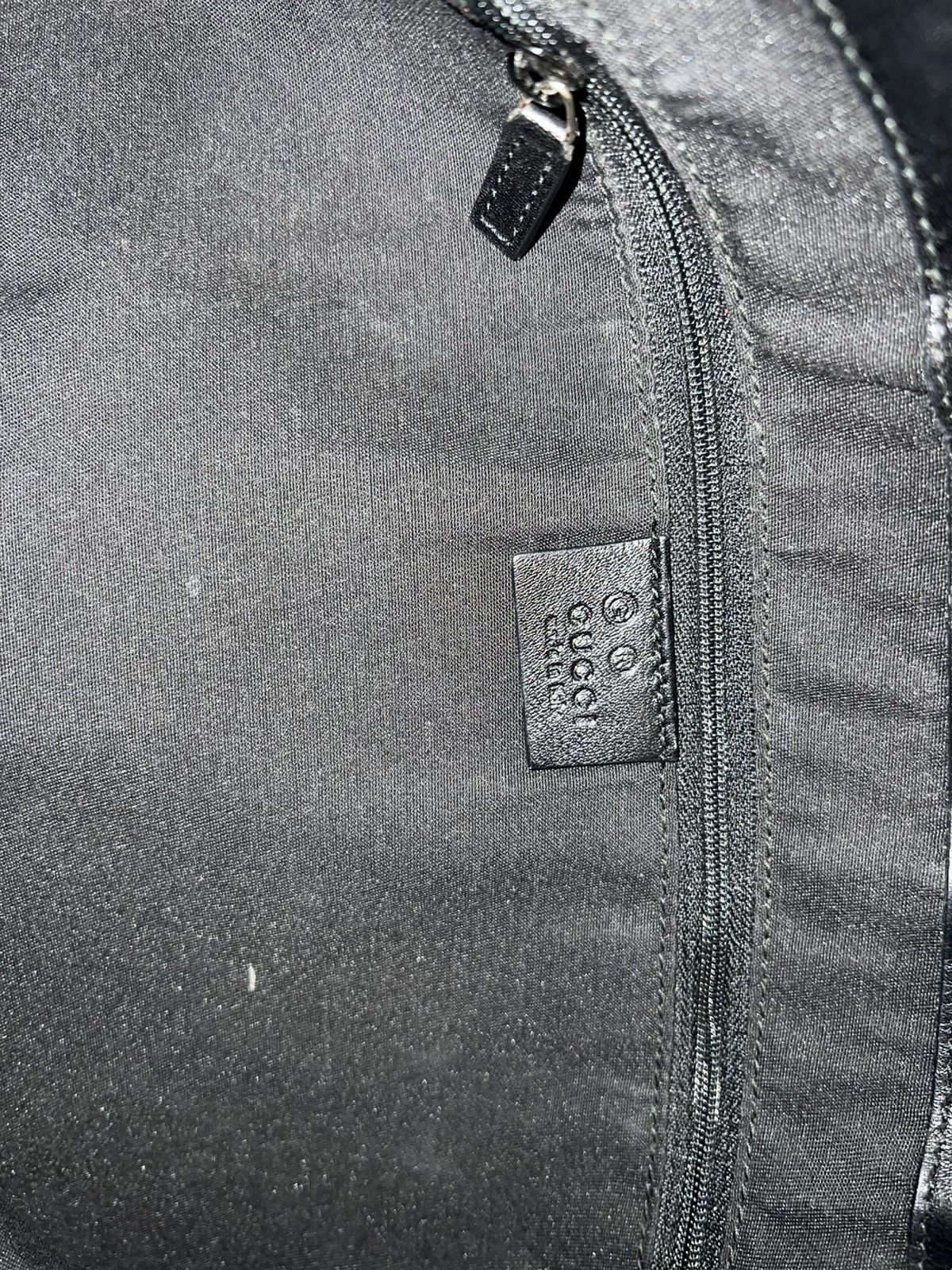 Gucci Gucci Vintage Black Leather Monogram Tote Bag Size ONE SIZE - 6 Thumbnail