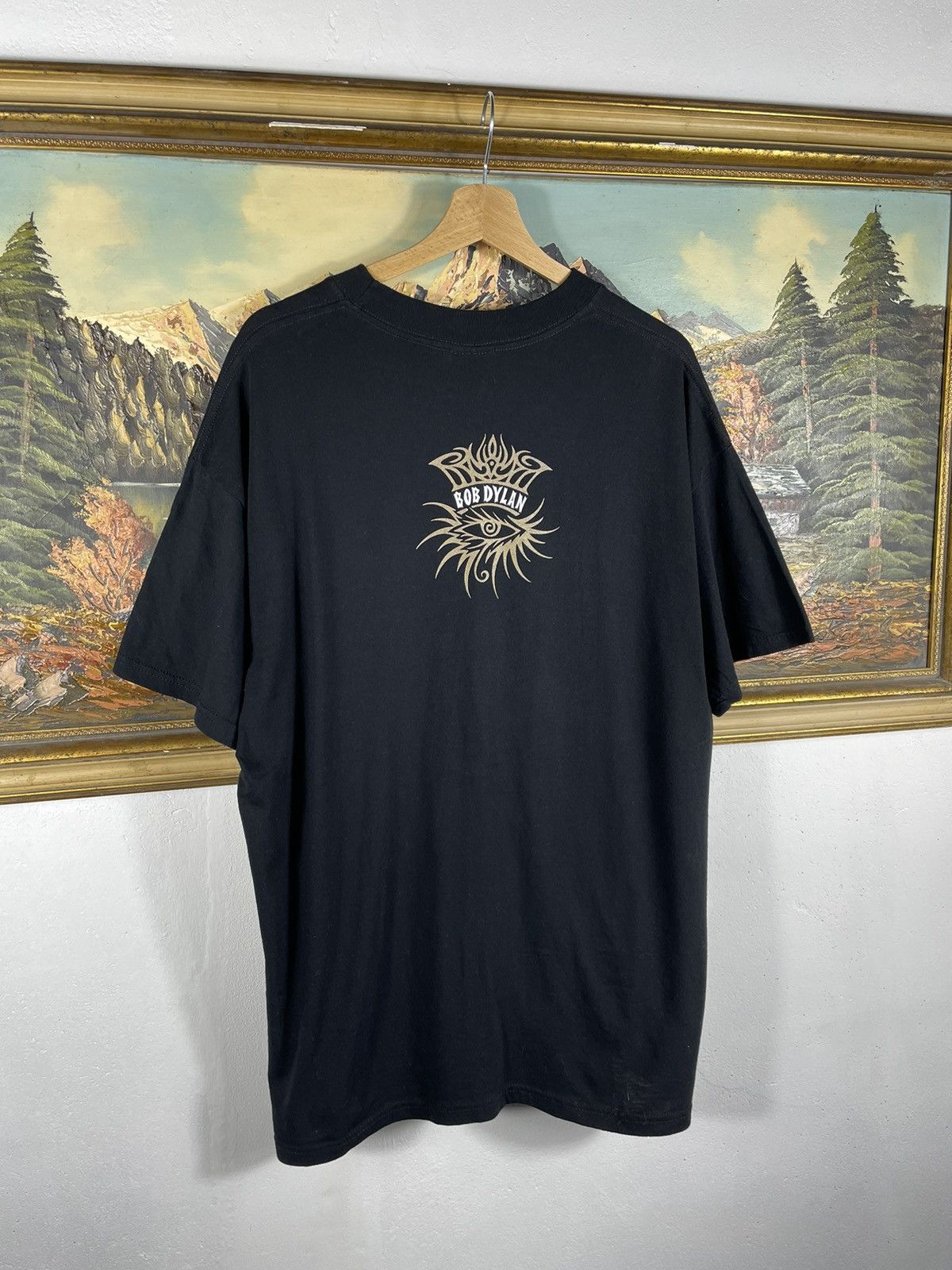 Band Tees × Vintage Vintage Retro 90s Bob Dylan Black T-shirt Tees Size US XL / EU 56 / 4 - 9 Thumbnail