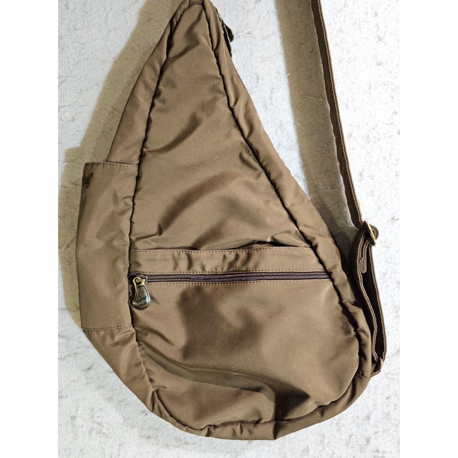 Vintage VINTAGE AmeriBag Healthy Brown Green Nylon Sling Bag Multiple Pockets Adjustable Size ONE SIZE - 2 Thumbnail