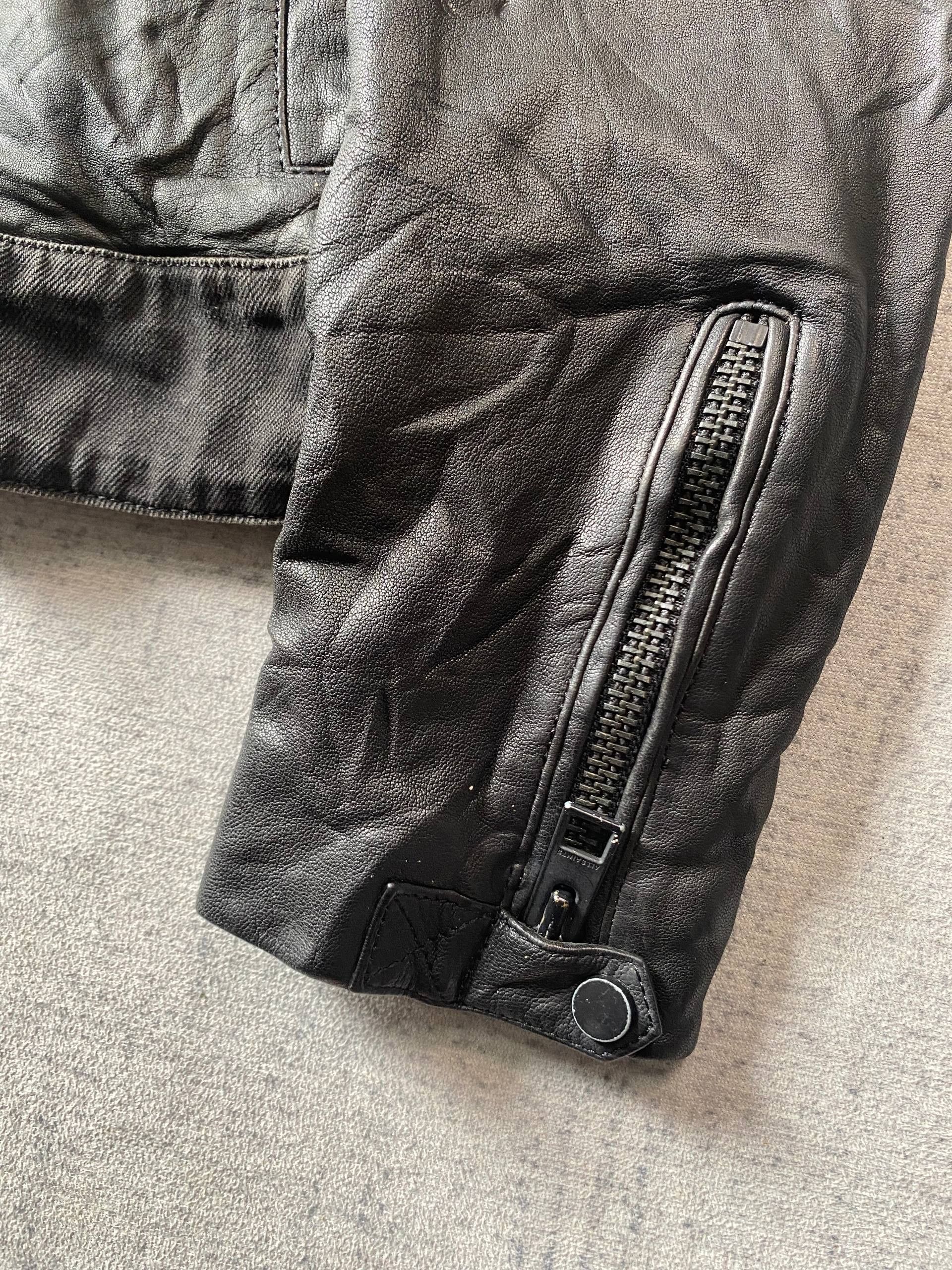 Allsaints Allsaints Noir Biker Denim Leather Jacket Size US S / EU 44-46 / 1 - 3 Thumbnail