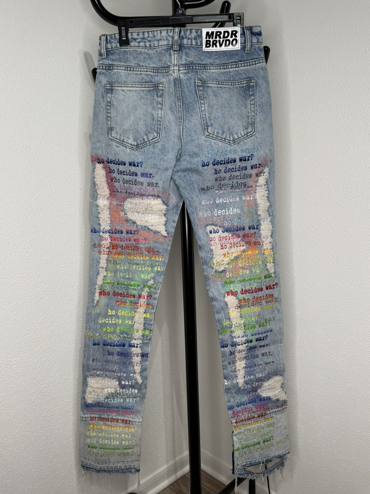 Who Decides War Who Decides War ROYGBIV Scripture Jeans Size US 30 / EU 46 - 6 Thumbnail