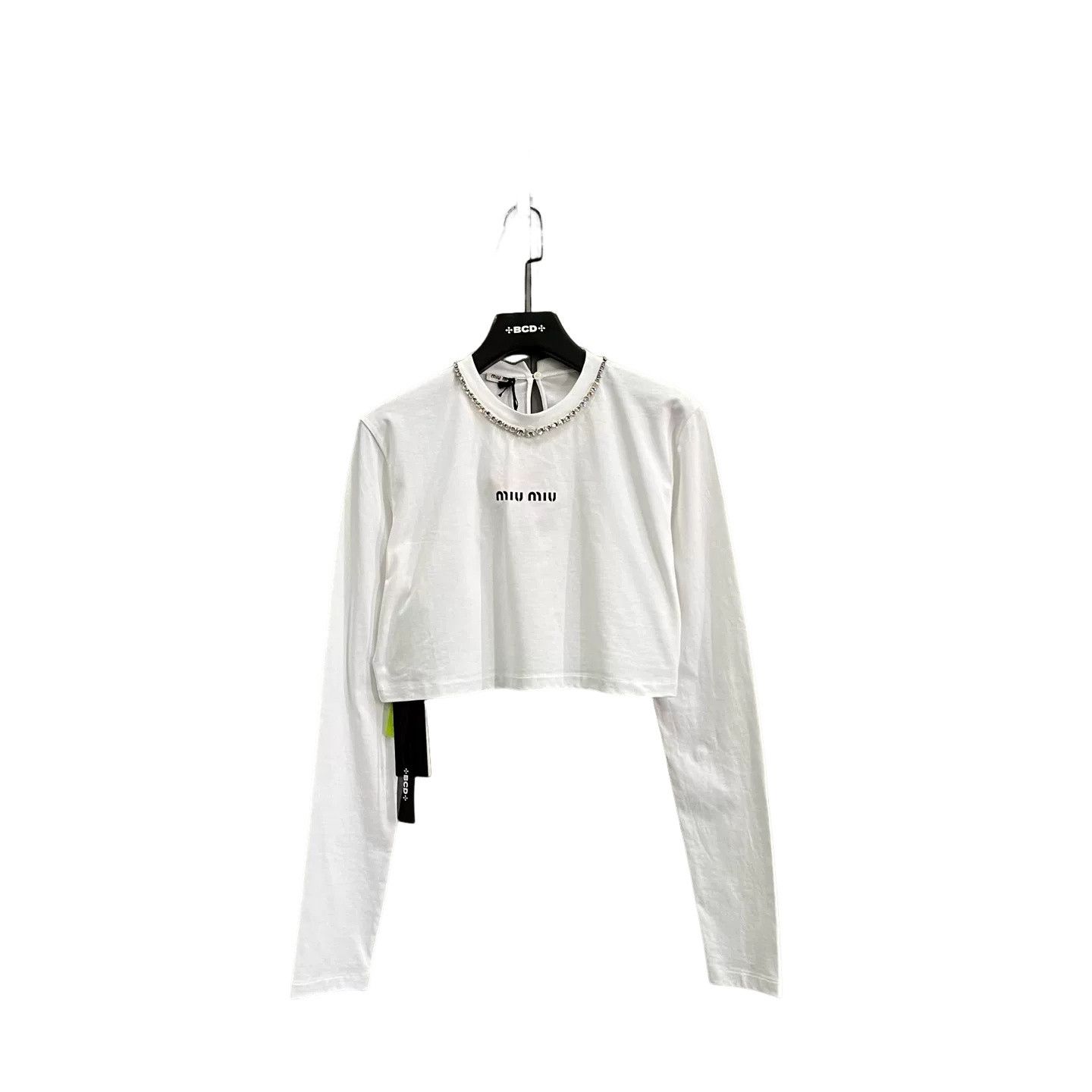 Miu Miu Miu Miu Crystal Embellished Long Sleeve Top M Size M / US 6-8 / IT 42-44 - 1 Thumbnail