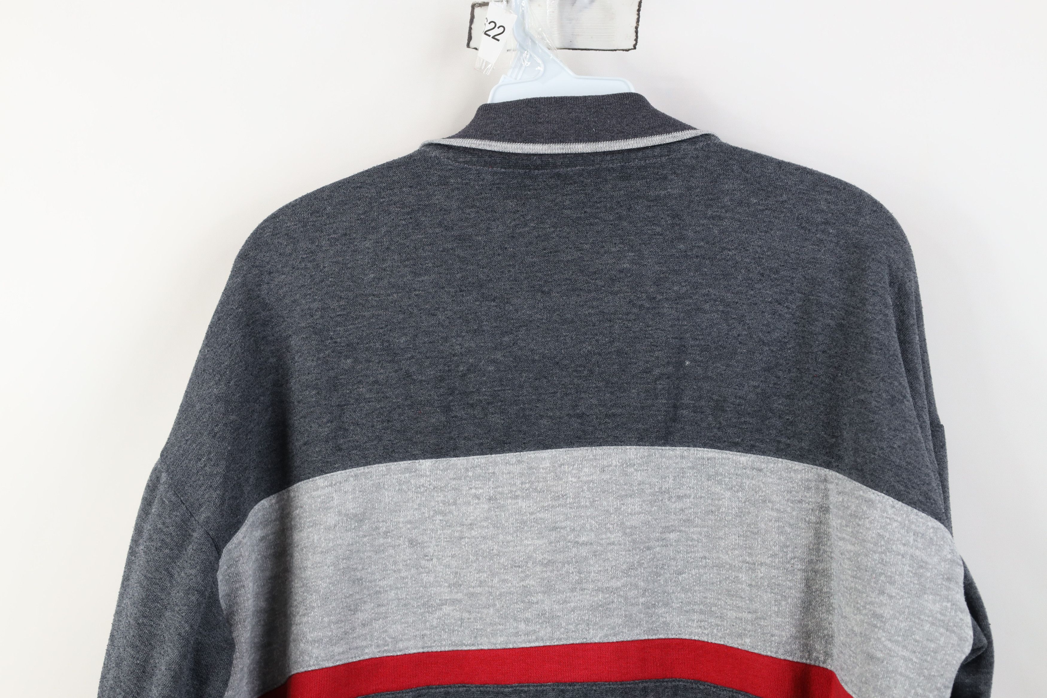 Vintage Vintage 90s Streetwear Block Pullover Collared Sweatshirt Size US L / EU 52-54 / 3 - 13 Thumbnail
