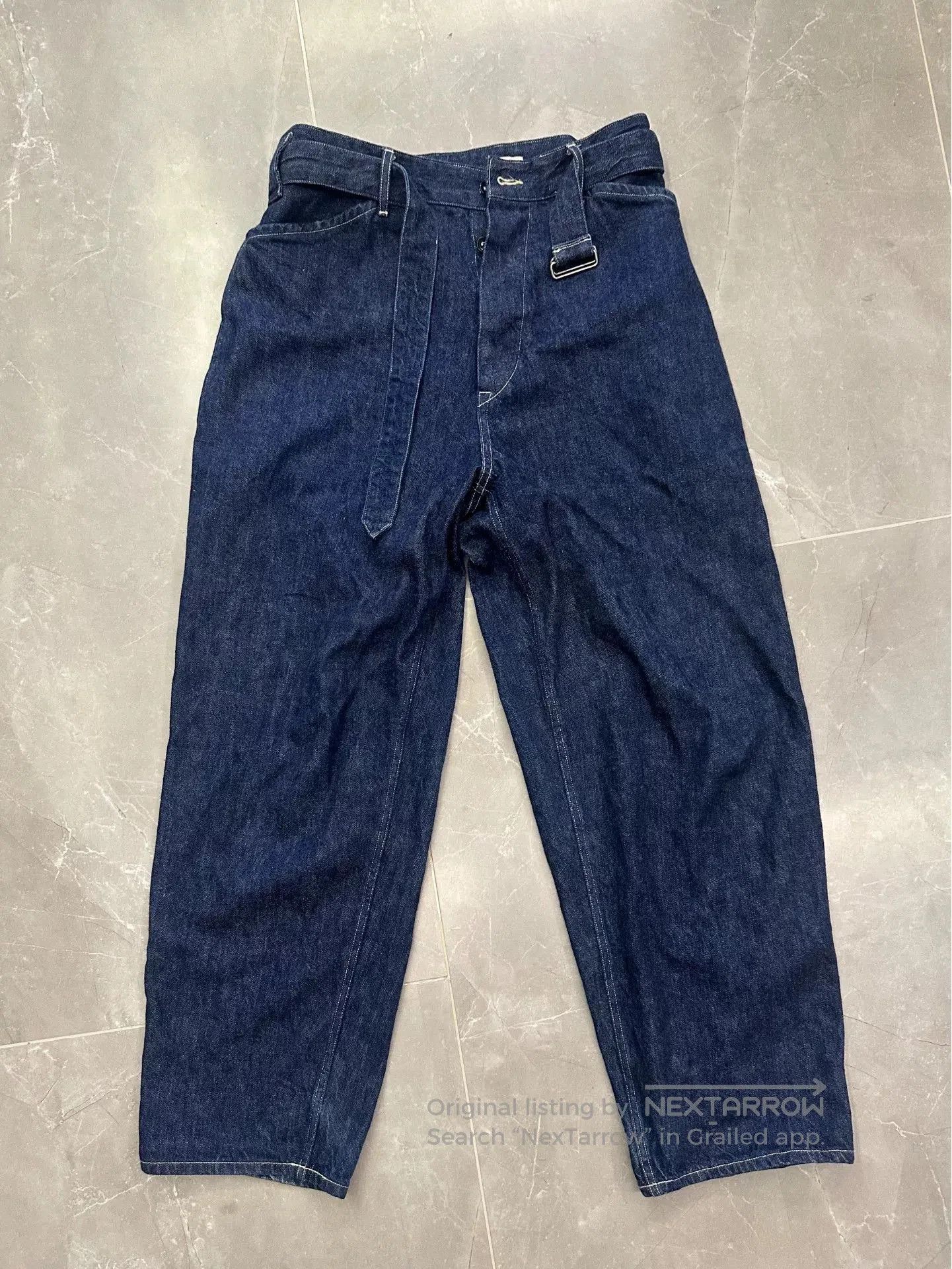 Comoli COMOLI Denim Belted Pants Indigo. Size 22" - 1 Thumbnail