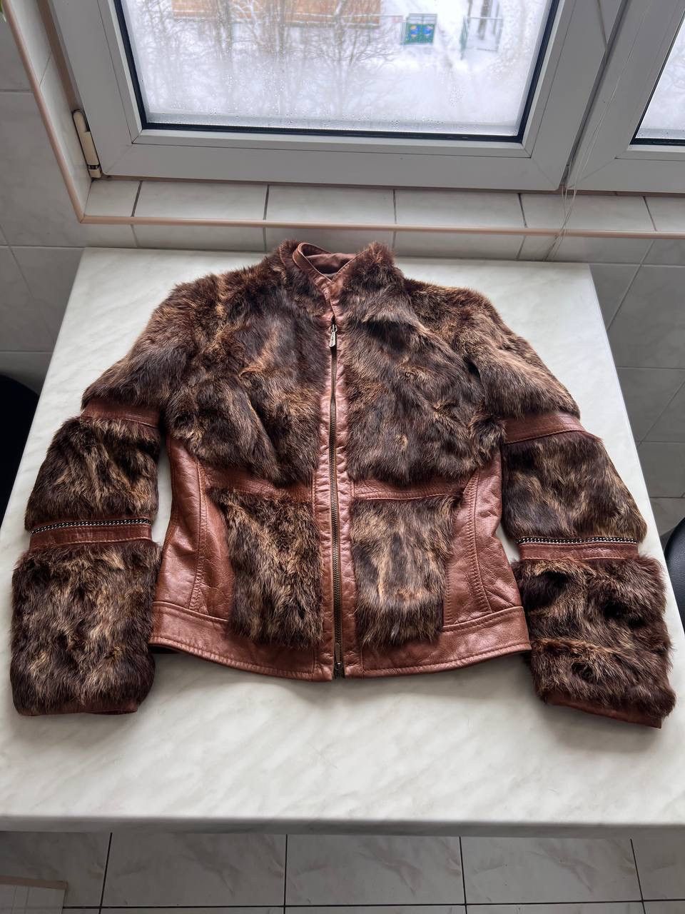 Other Italian biker leather fur jacket Size S / US 4 / IT 40 - 6 Thumbnail