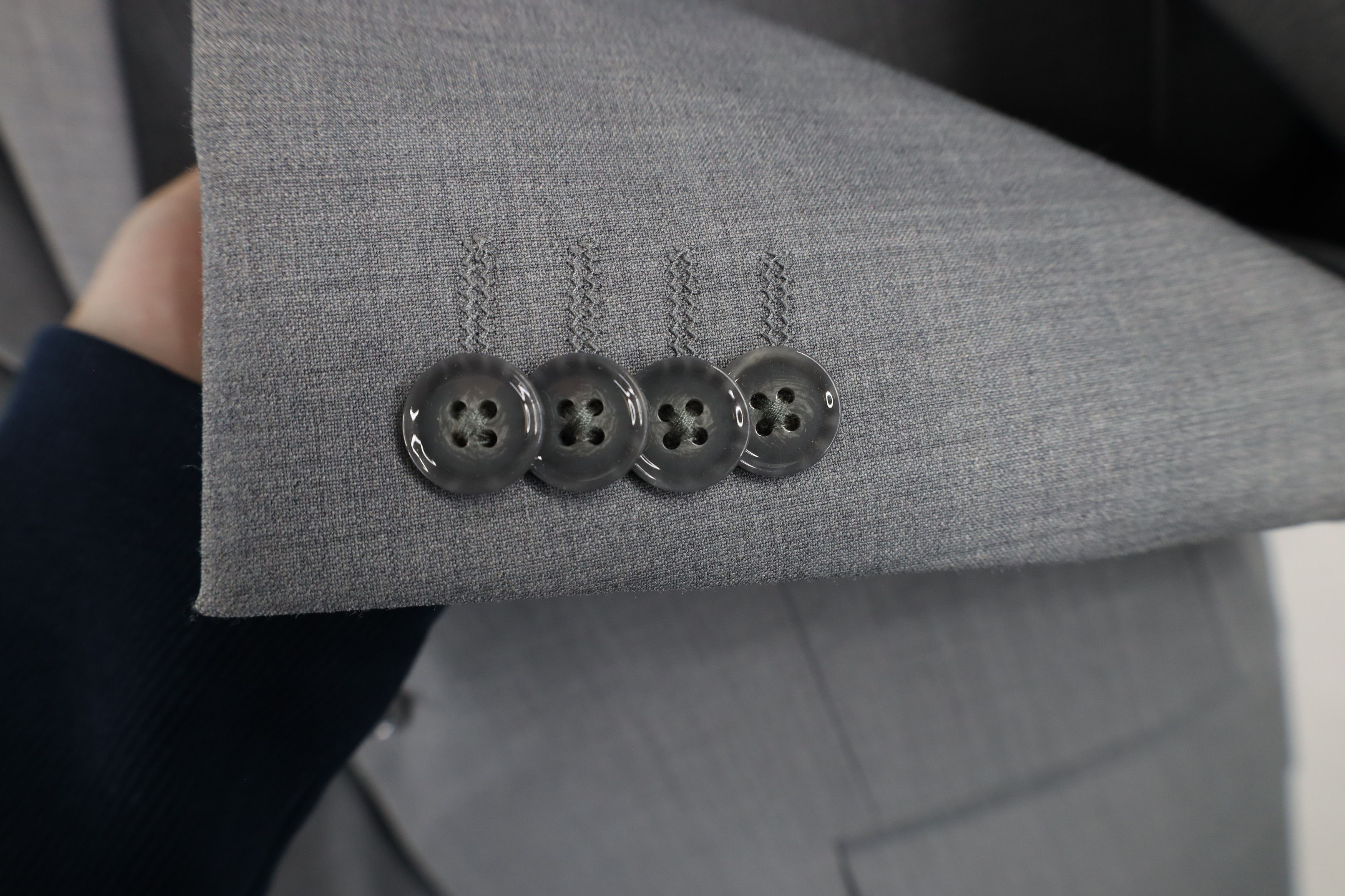 Express × Vintage Express Stretch+ Chambray 2 Button Suit Coat Jacket Gray Size US XXL / EU 58 / 5 - 4 Thumbnail