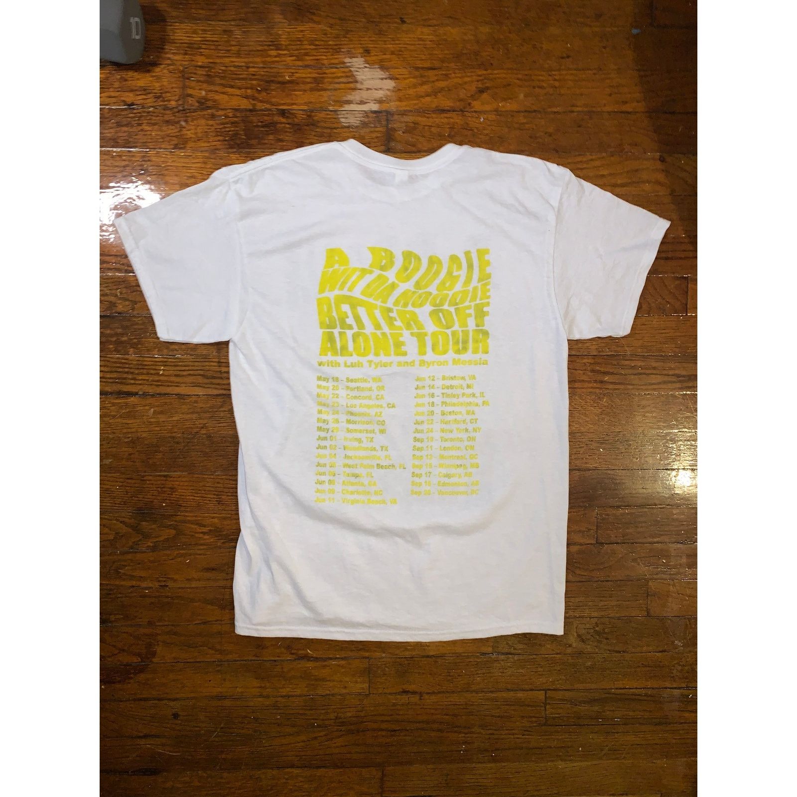 Band Tees A Boogie Wit Da Hoodie Tour T Shirt Better Off Alone White M Size US M / EU 48-50 / 2 - 4 Thumbnail