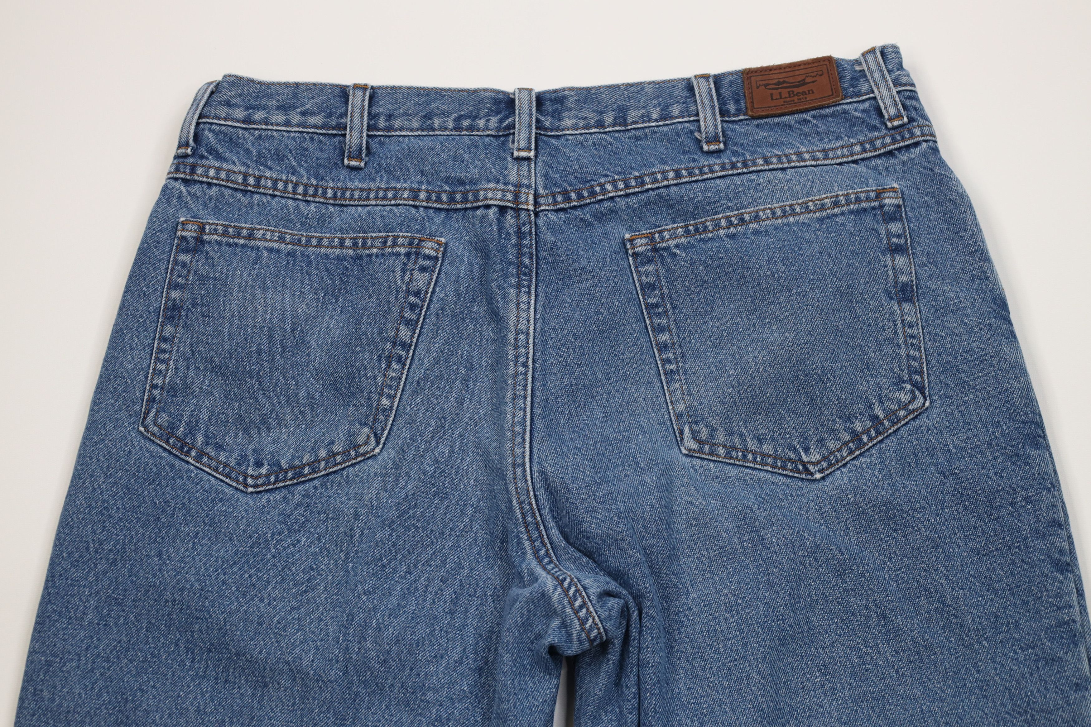 L.L. Bean Vintage LL Bean Fit Faded Flannel Lined Wide Leg Denim Jeans Size US 38 / EU 54 - 10 Thumbnail