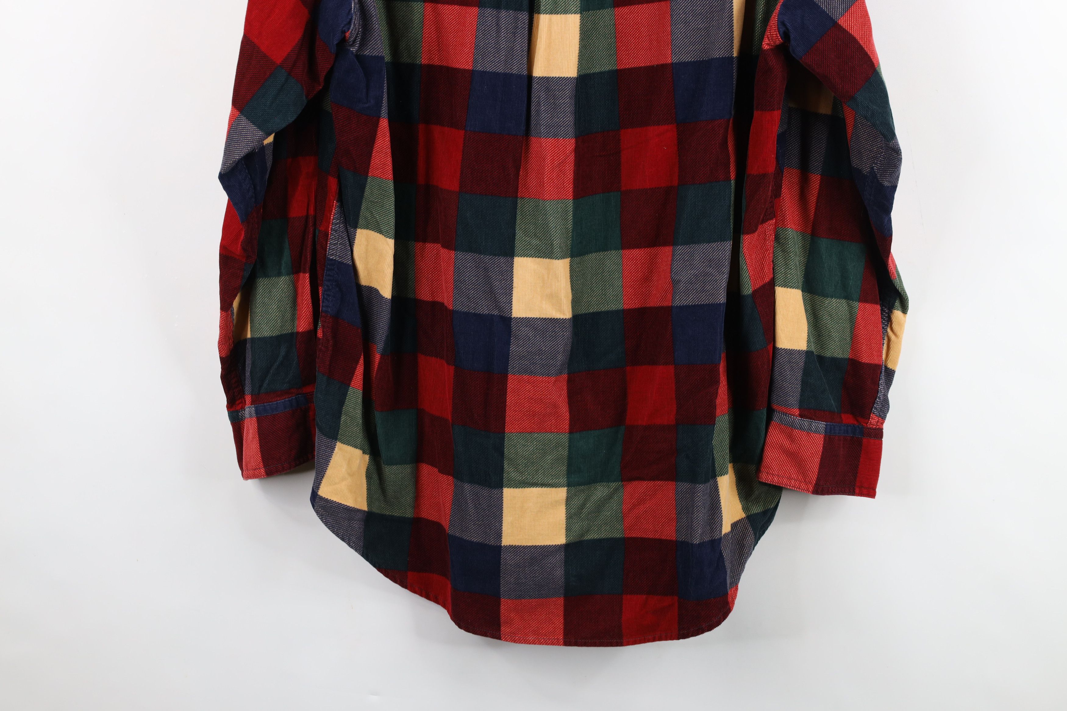 Vintage Vintage 90s Streetwear Checkered Corduroy Button Down Shirt Size US M / EU 48-50 / 2 - 11 Thumbnail