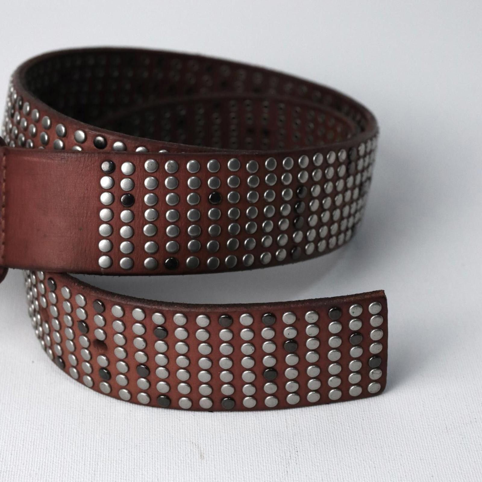 LIEBESKIND BERLIN Liebeskind Deadstock Hand Made Studded Pin Buckle Belt Size ONE SIZE - 3 Thumbnail