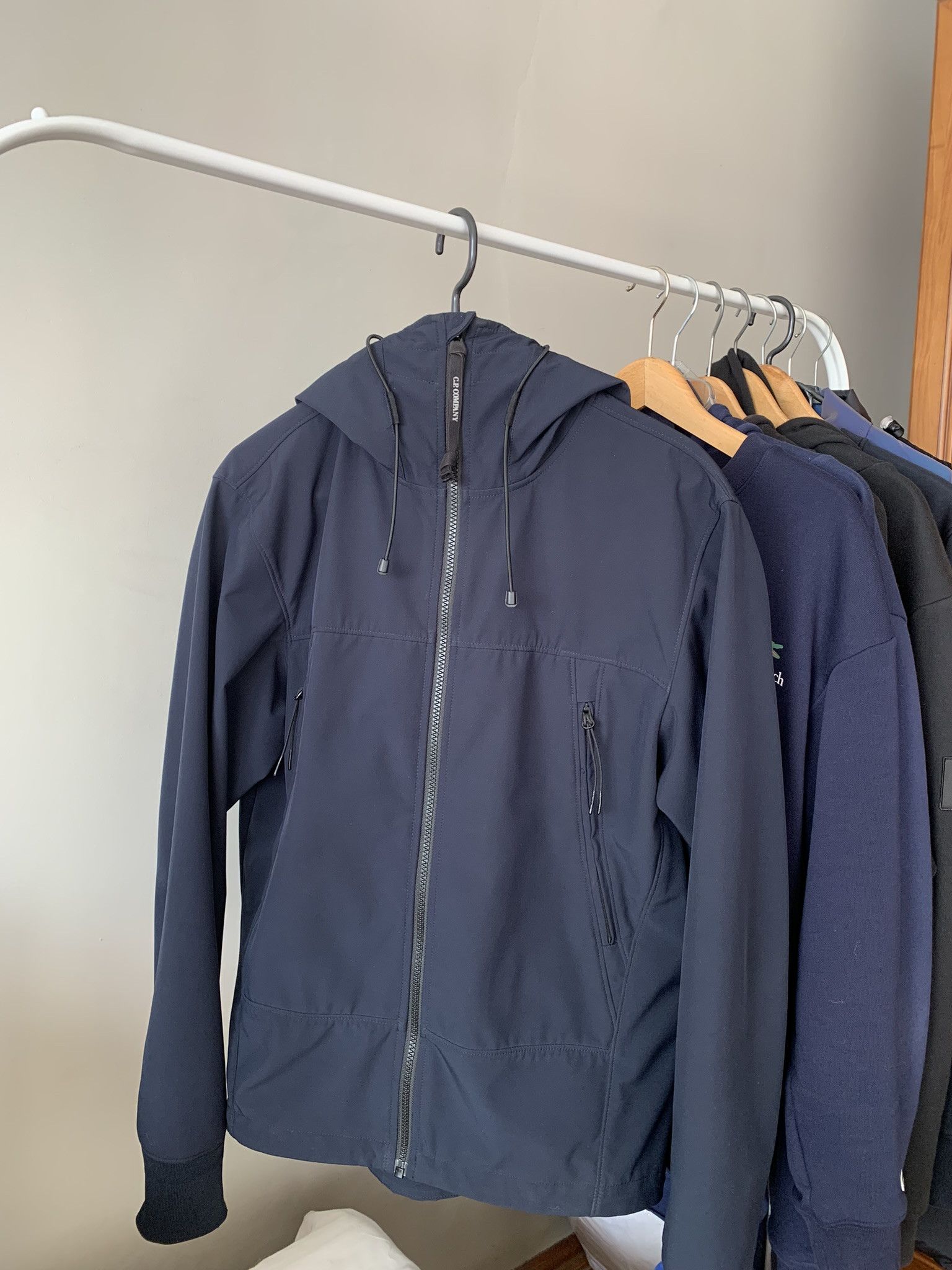 image of C P Company C.p Company Light Softshell in Navy, Men's (Size Large)