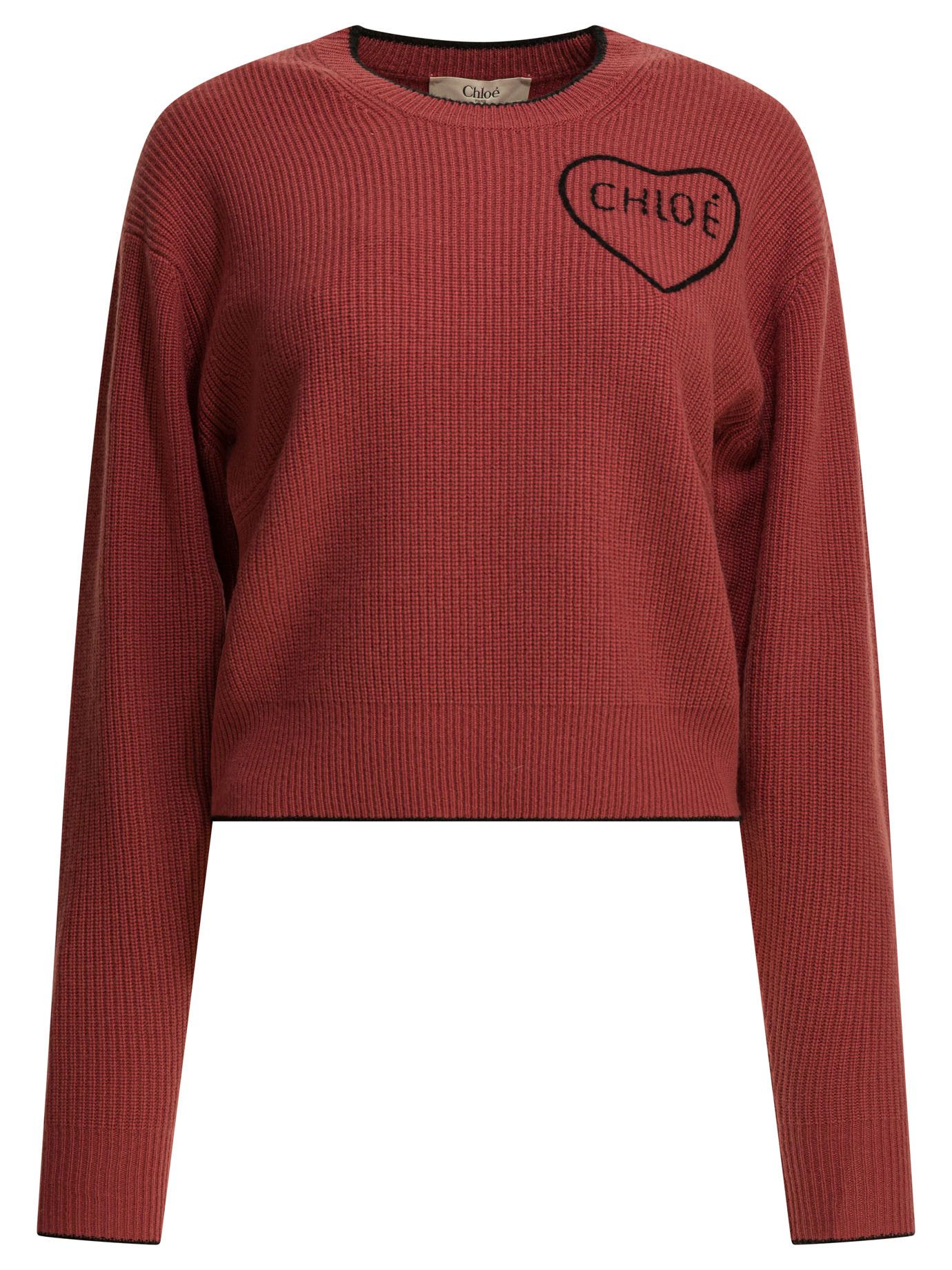 Chloe Chloé Wool And Cashmere Crewneck Knitwear With Logo tag size S Women - USA Duties Paid Size S / US 4 / IT 40 - 1 Thumbnail