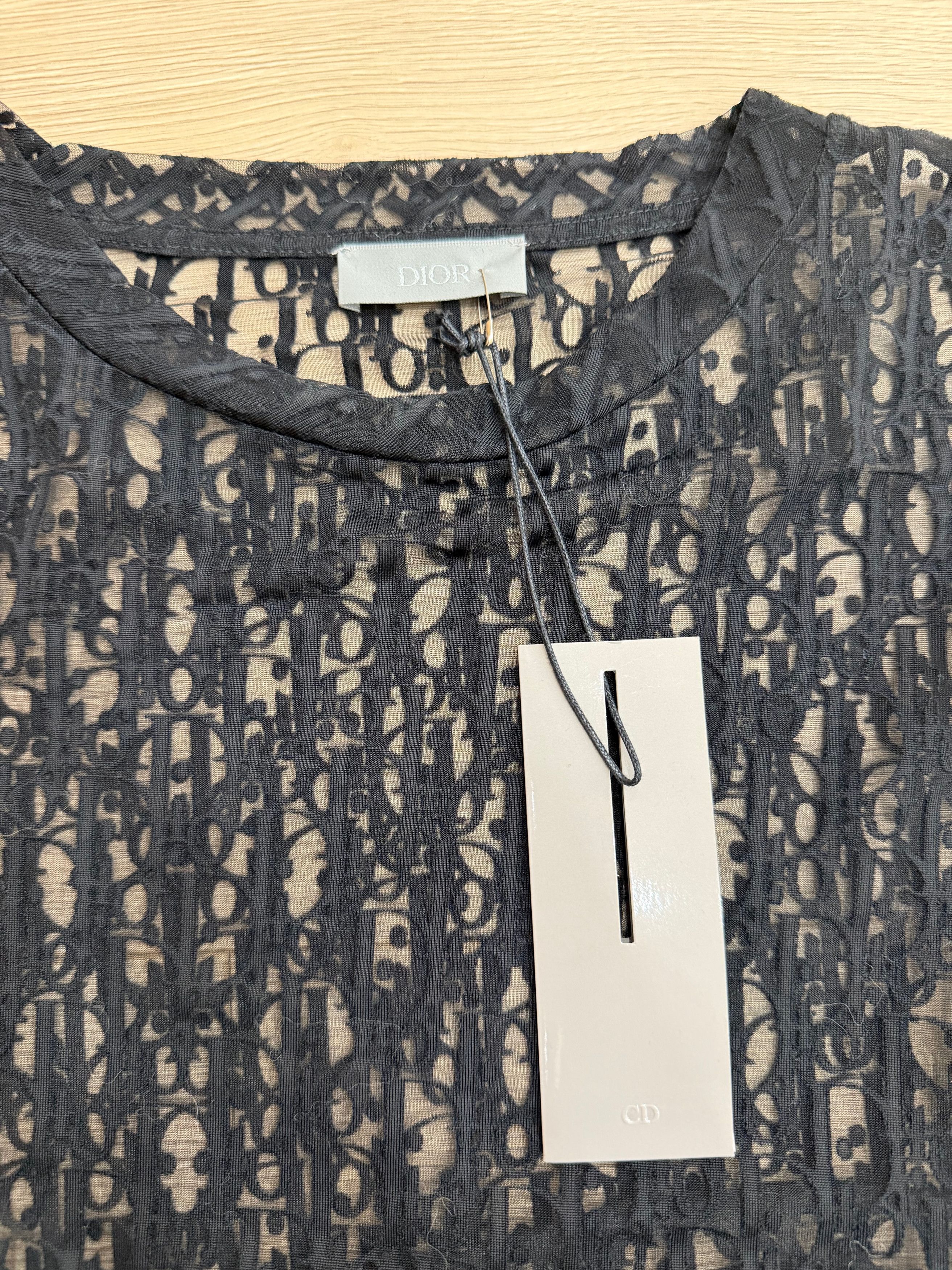 Dior Oblique Logo Sheer Transparent Mesh See Through Shirt XS Size US XS / EU 42 / 0 - 7 Thumbnail