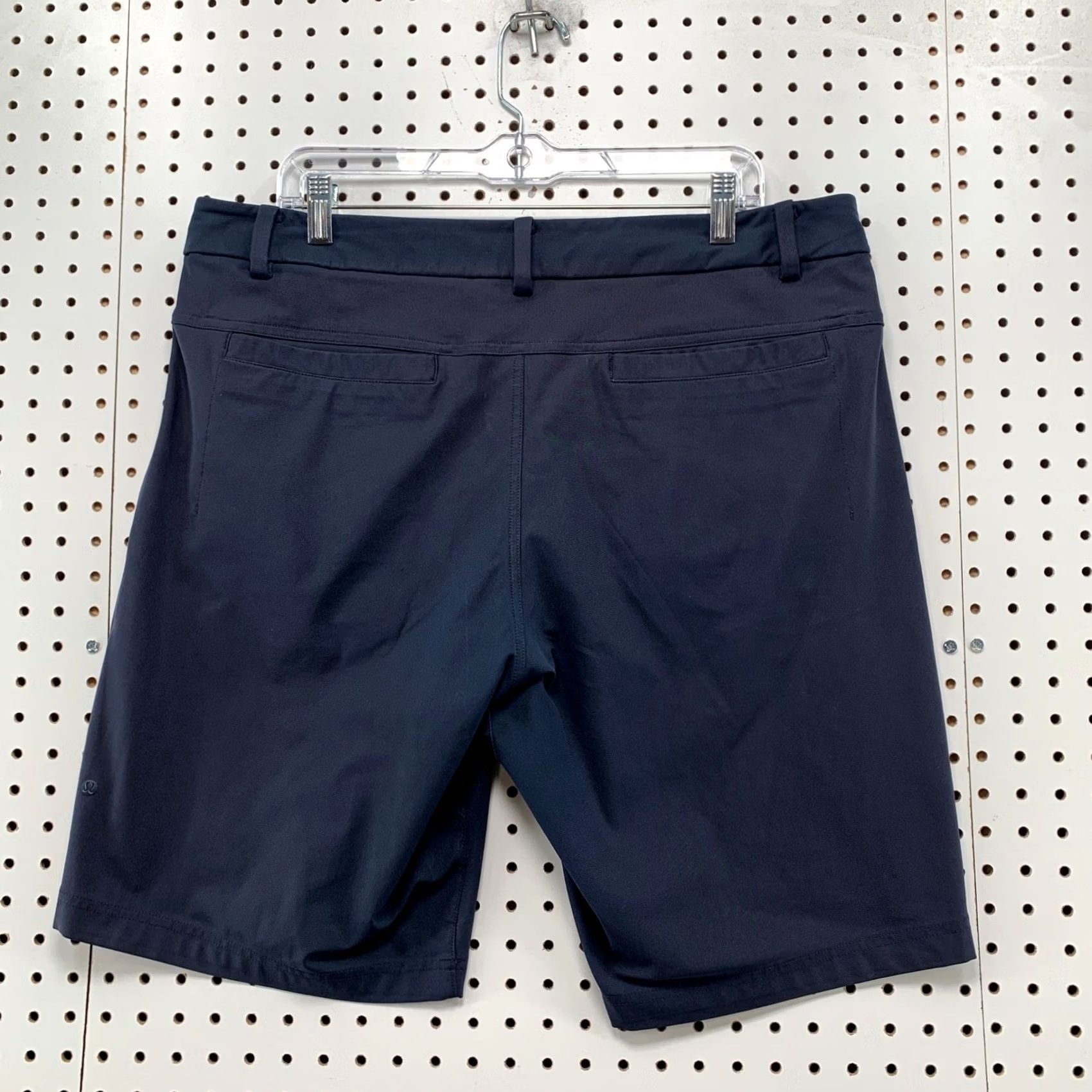 Lululemon Lululemon Commission Shorts Mens 37 Navy Blue Chino Performance Golf Quick Dry Stretch Breathable Pockets 9in Inseam Casual Travel Mens Size US 37 - 2 Thumbnail