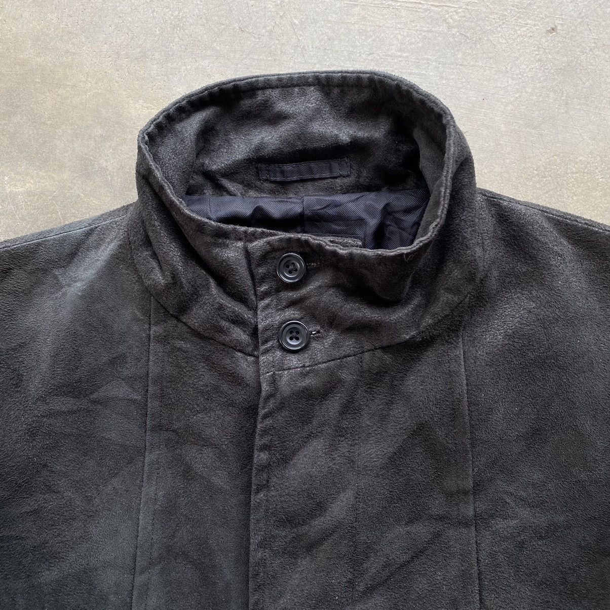 Tornado Mart TORNADO MART Black Velvet Dyed Coat Jacket Size US S / EU 44-46 / 1 - 6 Thumbnail