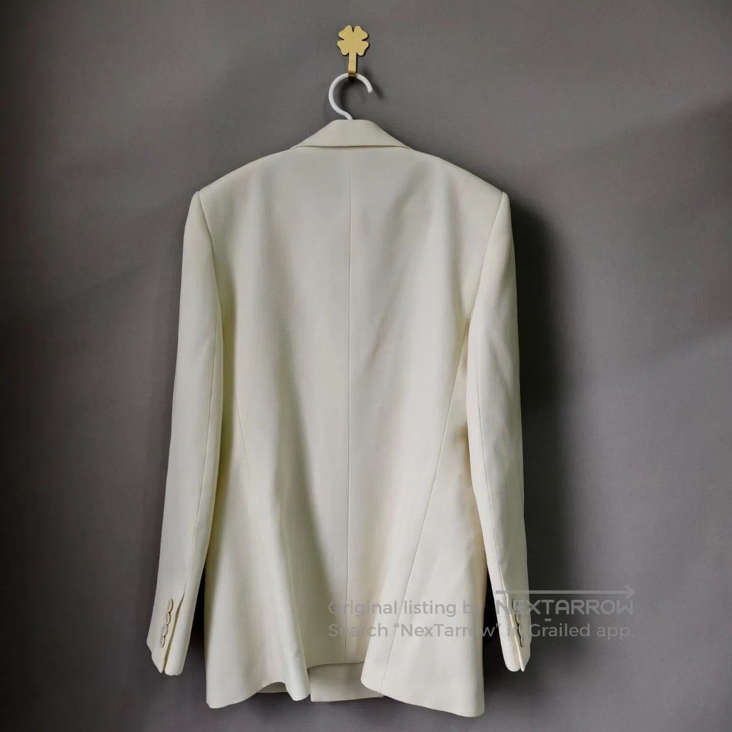 Saint Laurent Paris Saint Laurent White Wool Double-Breasted Blazer. Size S / US 4 / IT 40 - 2 Thumbnail
