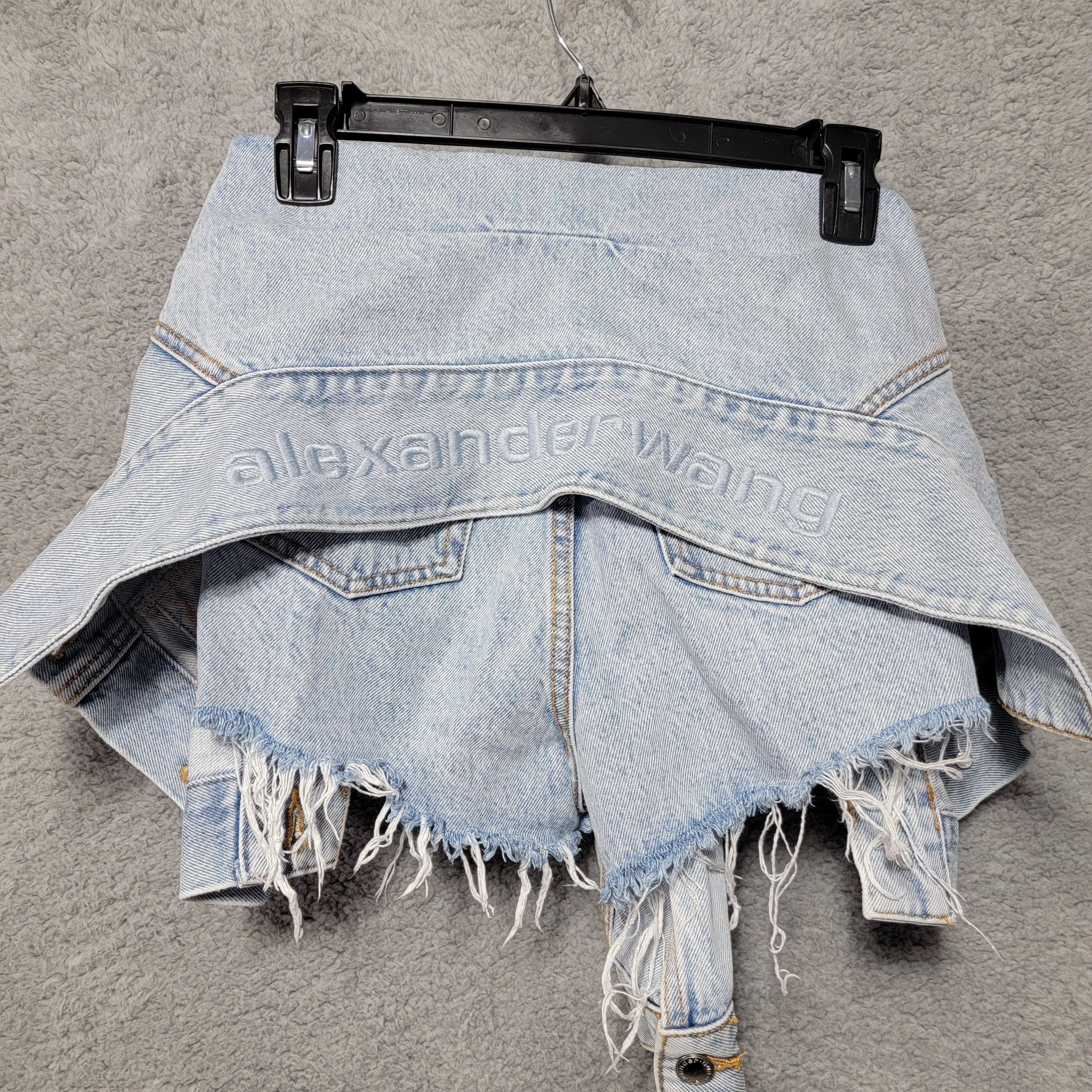 Alexander Wang Alexander Wang Denim Jacket Cut Off Shorts Skort Wrap Size 25" / US 0 / IT 36 - 2 Thumbnail