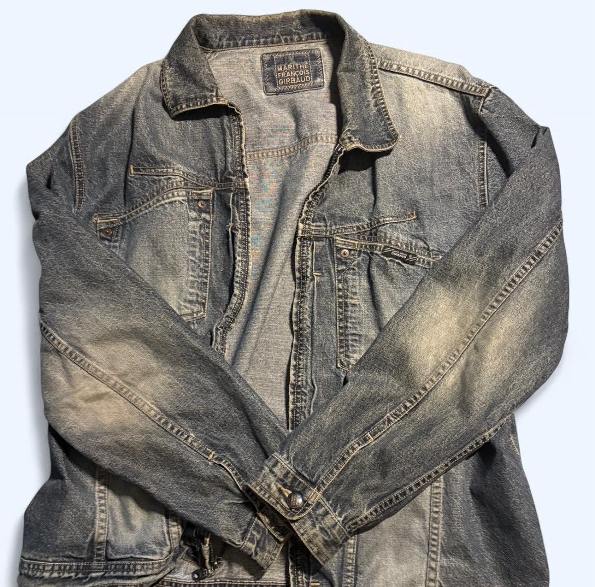 Marithe + Francois Girbaud GIRBAUD VINTAGE DENIM JACKET Size US L / EU 52-54 / 3 - 1 Thumbnail