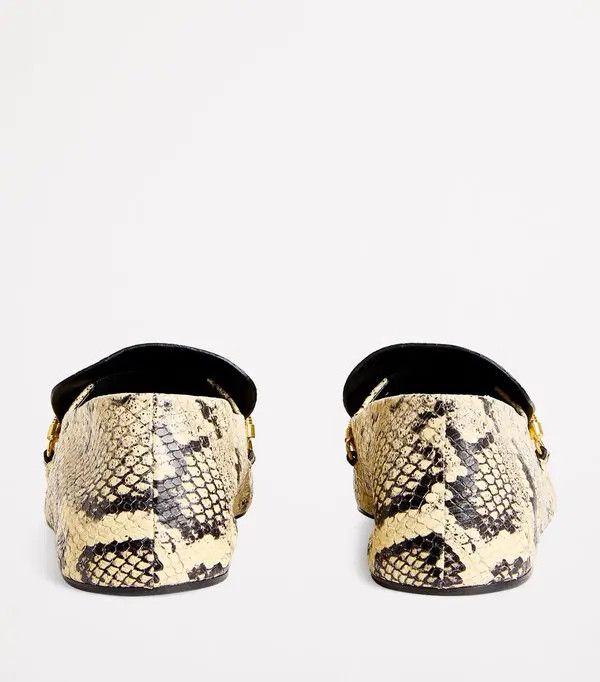 Jil Sander o1loc1c0426 Leather Snakeskin Effect Loafers in Beige Size US 7 / IT 37 - 3 Thumbnail