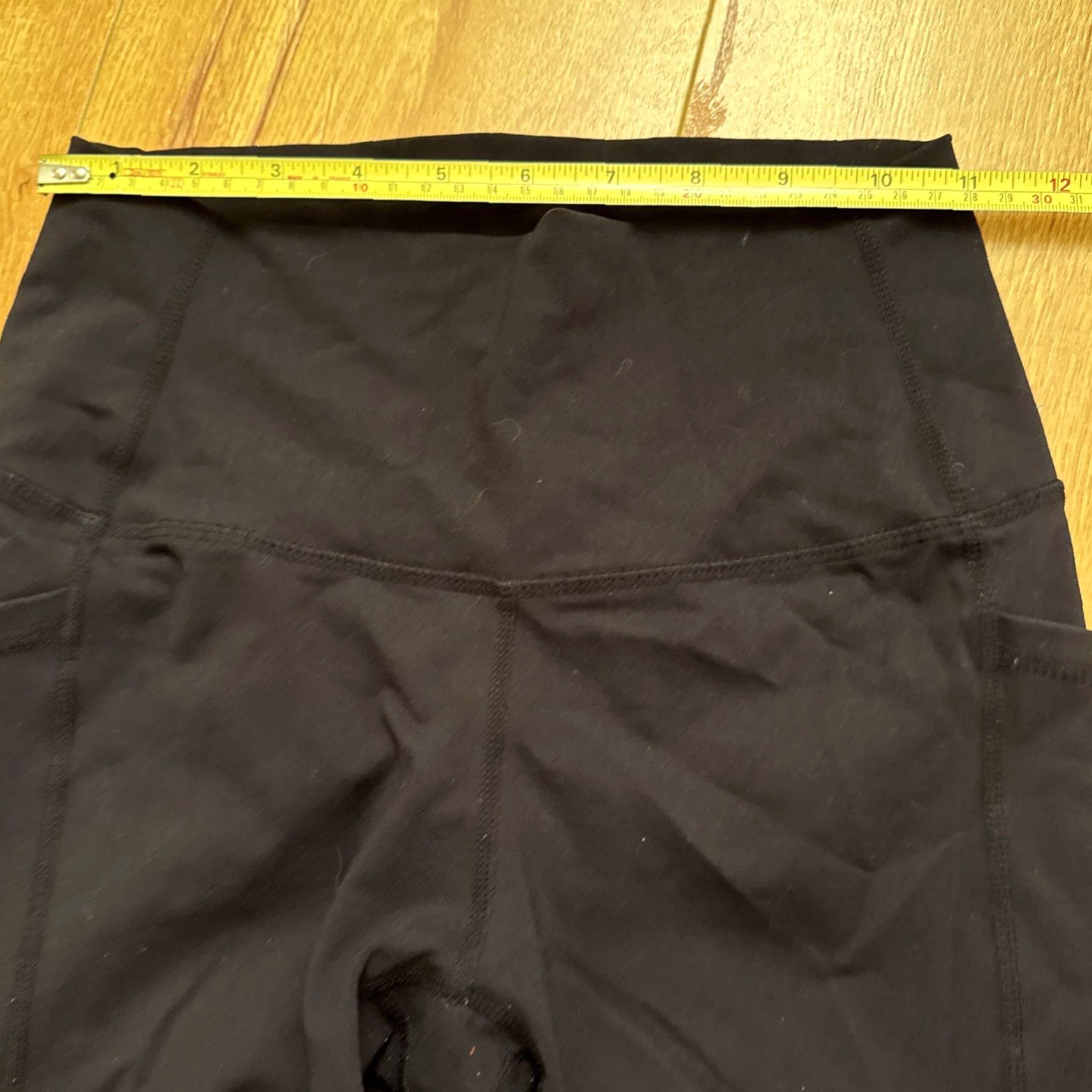 Vintage Buff Bunny Leggings Women's High-Waisted Compression Full Length Side Pockets Small Black Workout Gym Size 28" / US 6 / IT 42 - 7 Thumbnail