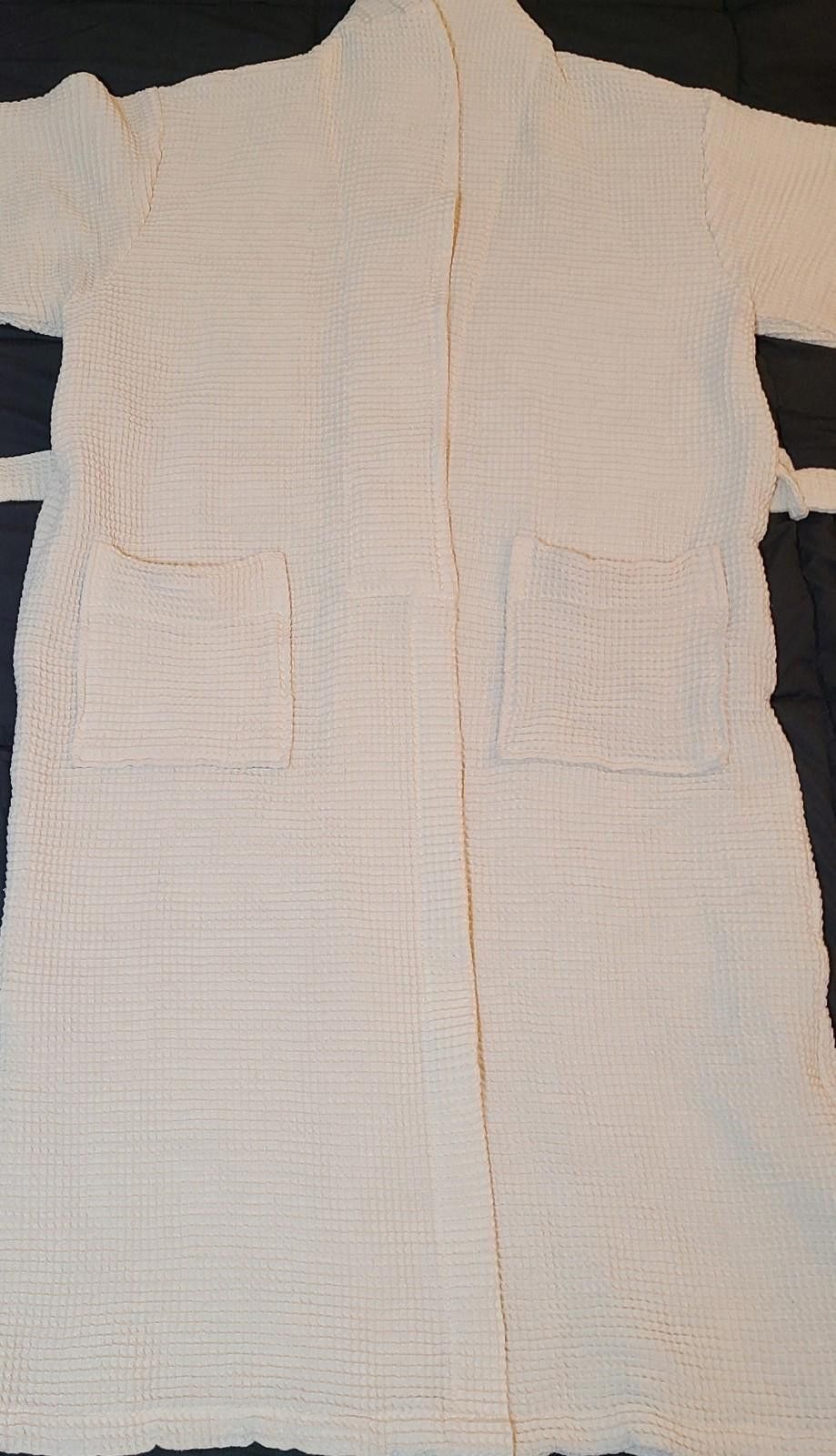 Designer Under The Canopy Organic Cotton Waffle Robe One Size Spa Size ONE SIZE - 8 Thumbnail