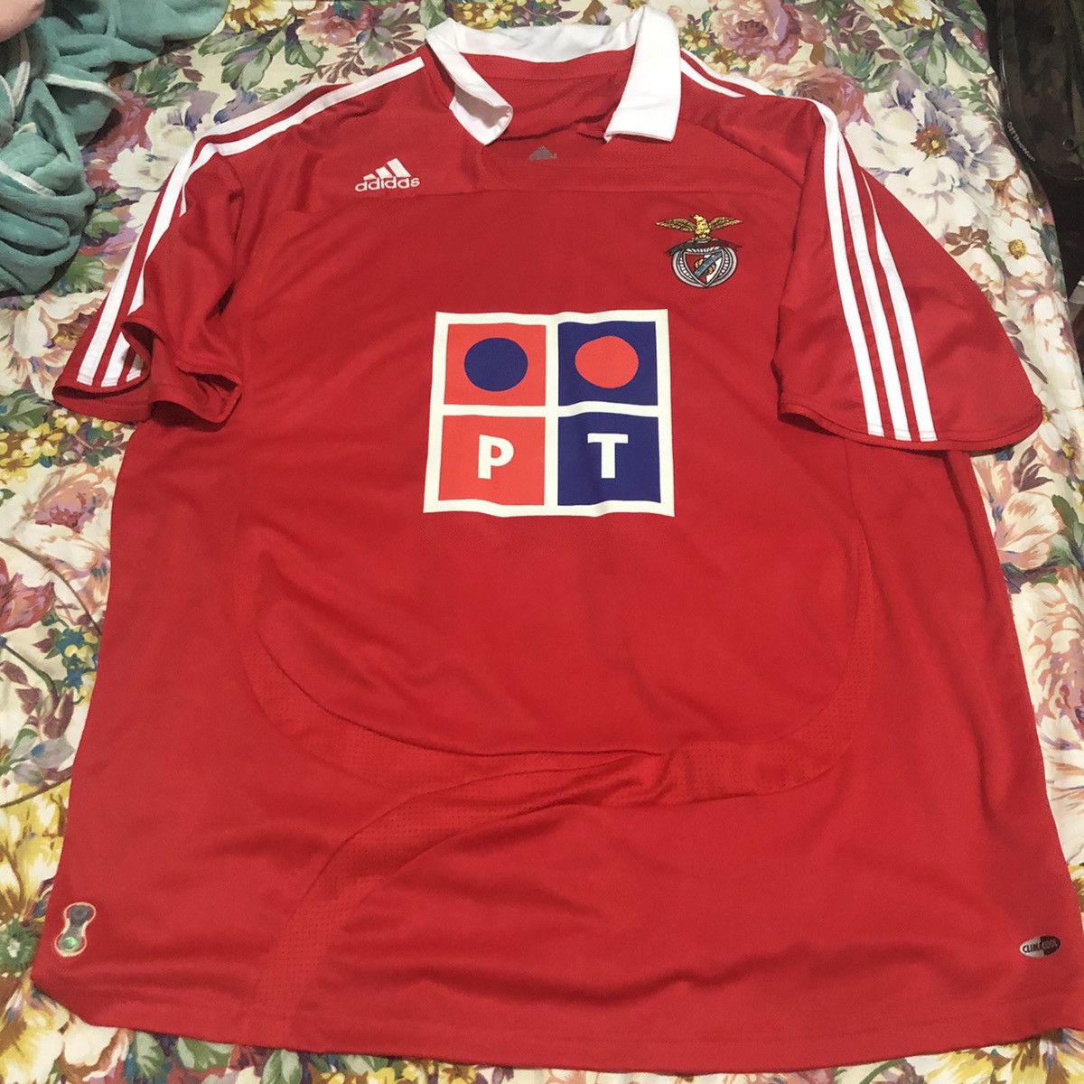 image of Adidas x Bloke Benfica 07/08 Home Shirt 21 Nuno Gomes in Red, Men's (Size XL)