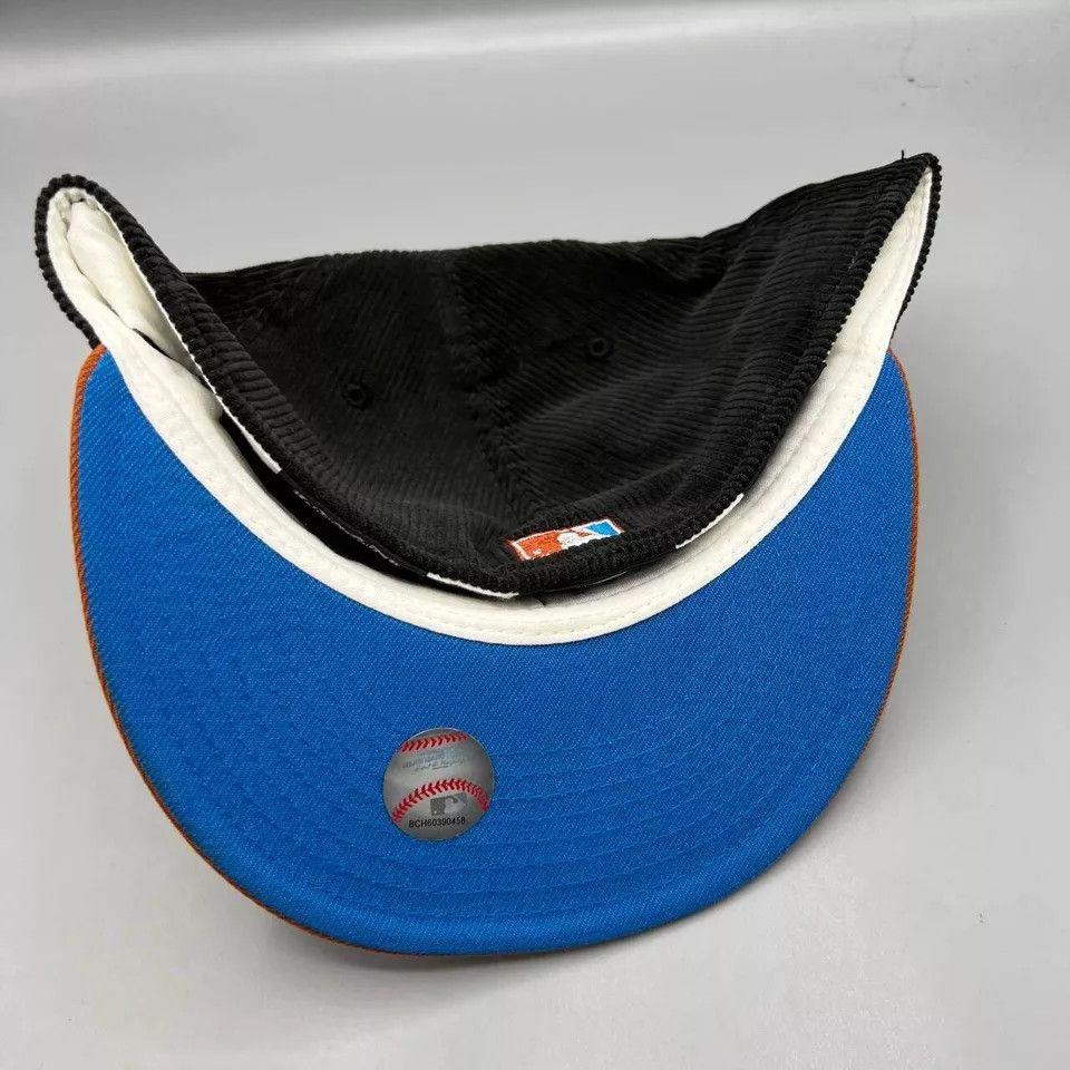 New Era Atlanta Braves Hat Men 7 5/8 Black Corduroy MLB Fitted Cap Size ONE SIZE - 6 Thumbnail