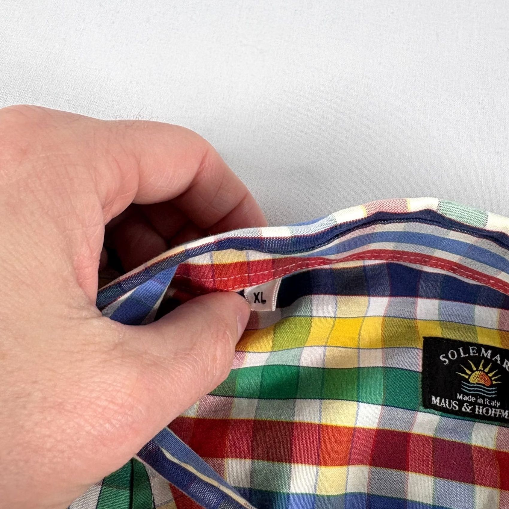 Vintage Maus & Hoffman Shirt Mens XL Button Up Short Sleeve Plaid Cotton Casual Size US XL / EU 56 / 4 - 4 Thumbnail