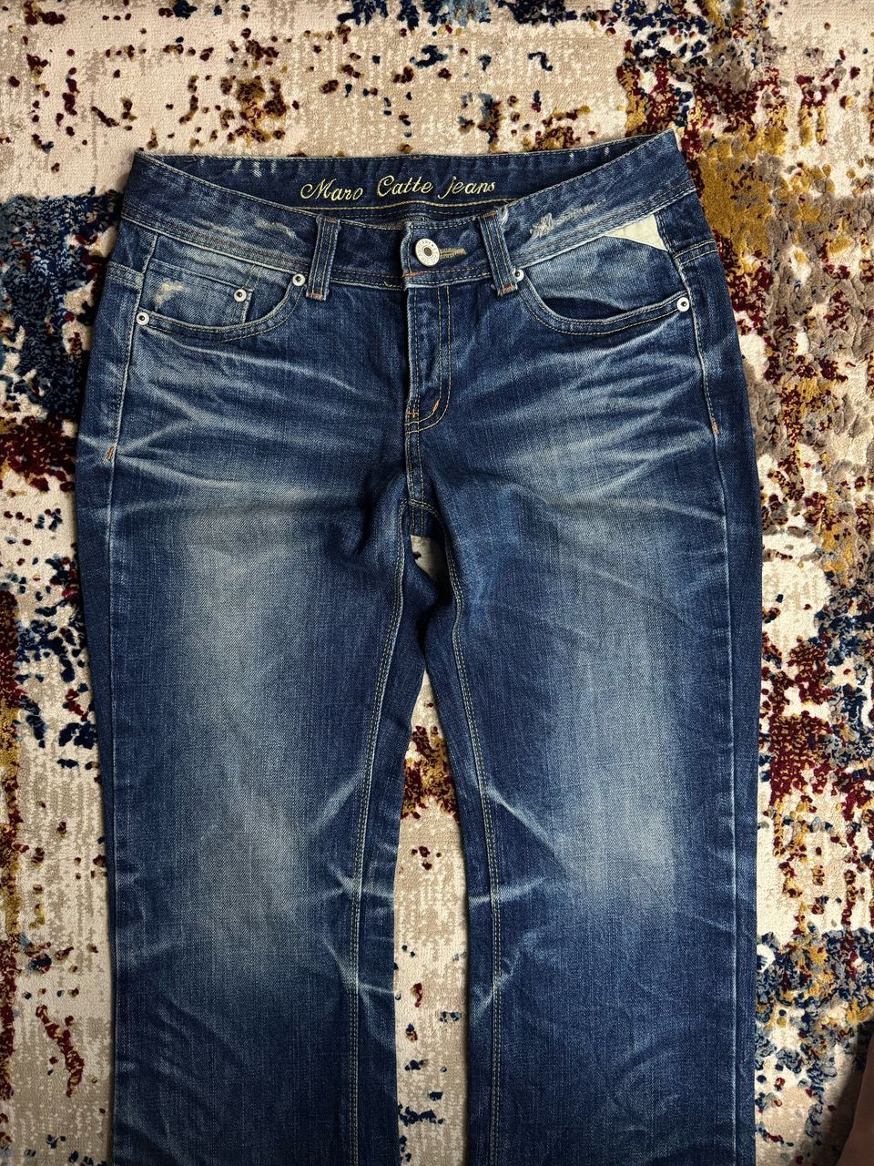 Japanese Brand × Vintage Vintage Maro catte buggy faded streessed denim Size US 29 - 4 Thumbnail