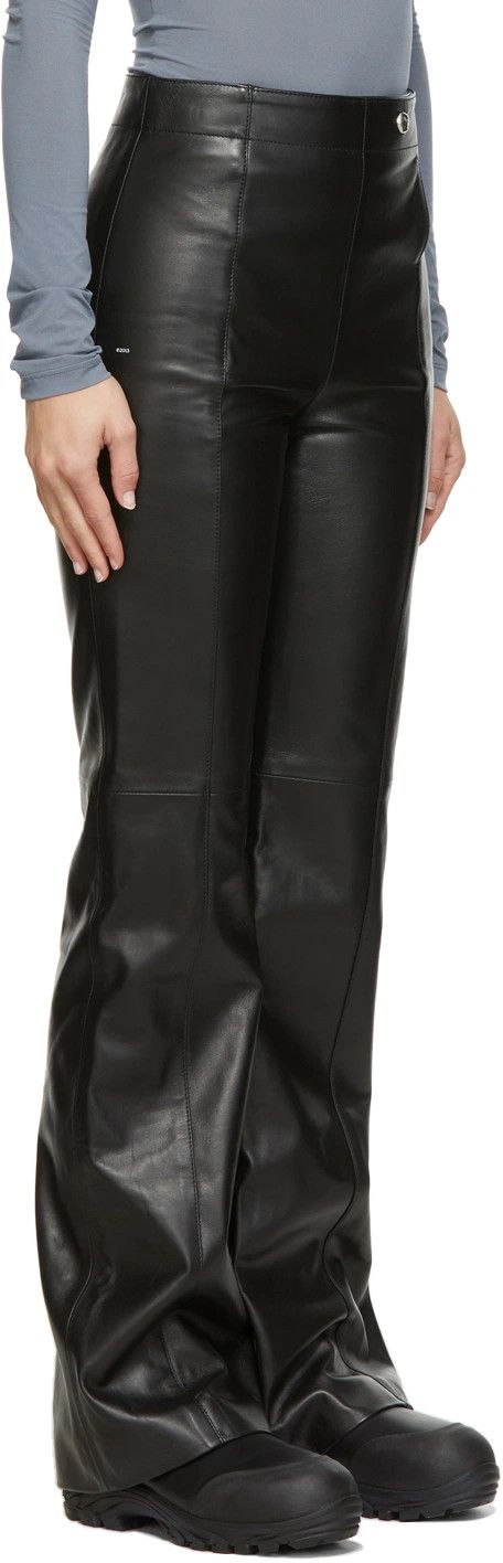 Off-White o1y1225 Leather Pant in Black Size 27" / US 4 / IT 40 - 2 Thumbnail