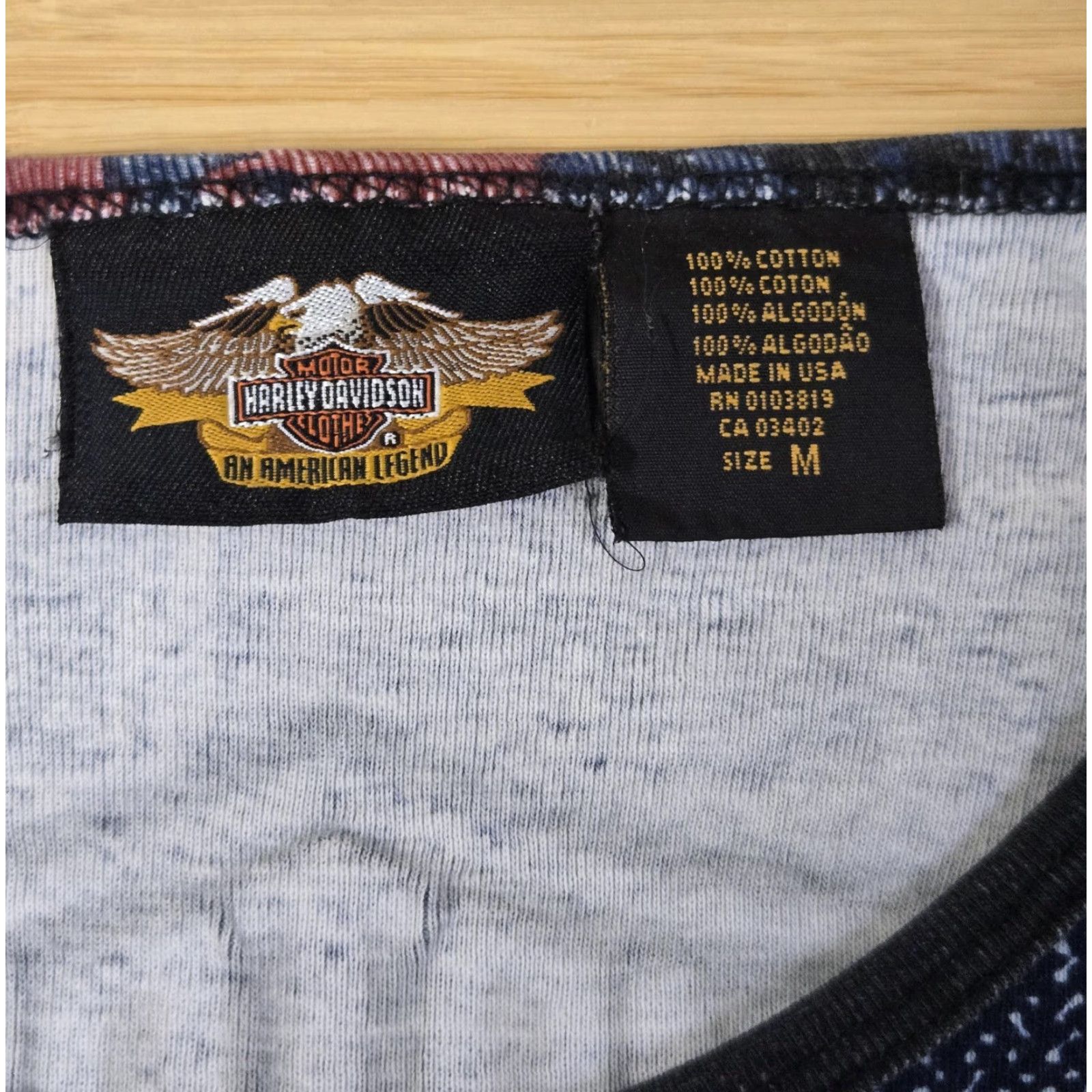 Harley Davidson Harley-Davidson Shirt Womens Medium Long Sleeve Graphic Made USA Motorcycle Size M / US 6-8 / IT 42-44 - 3 Thumbnail