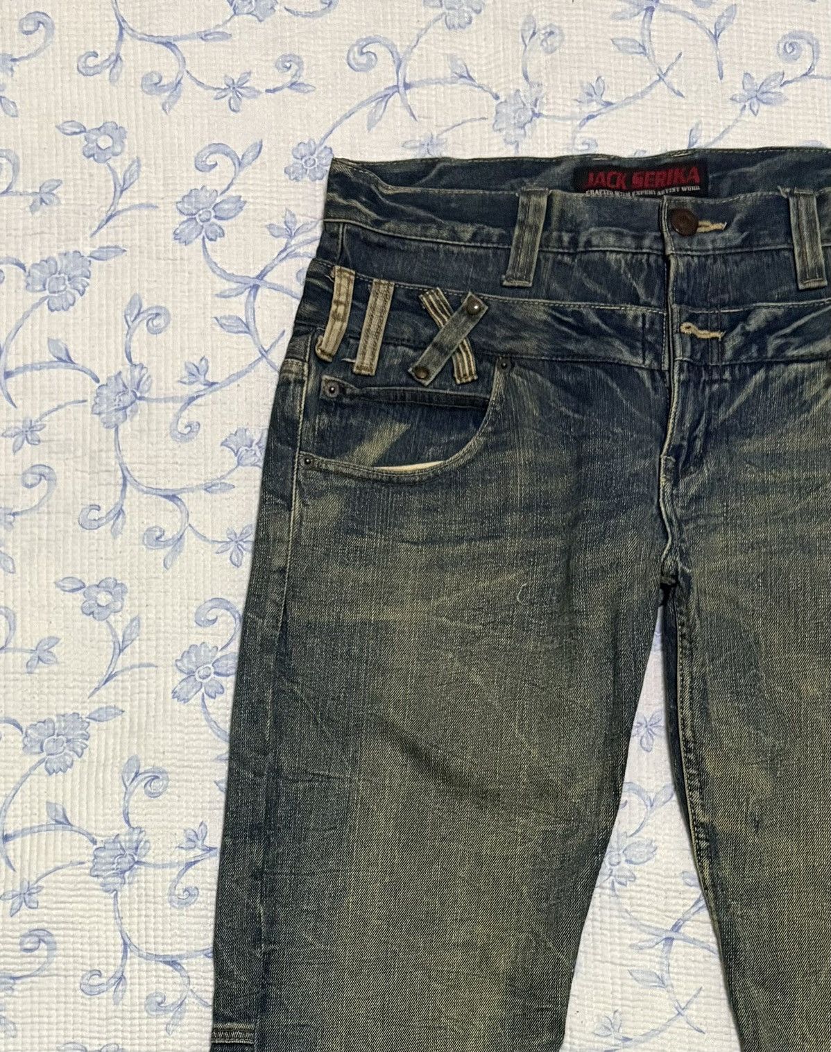 Japanese Brand × Vintage Japanese International World Streetwear Double Waist Jeans Size US 34 / EU 50 - 5 Thumbnail