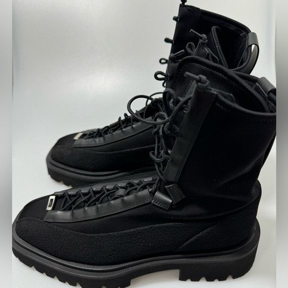 Salvatore Ferragamo Ferragamo Atlante Neoprene Lace Up Boots Black Men’s Size 8. Size US 8.5 / EU 41-42 - 3 Thumbnail