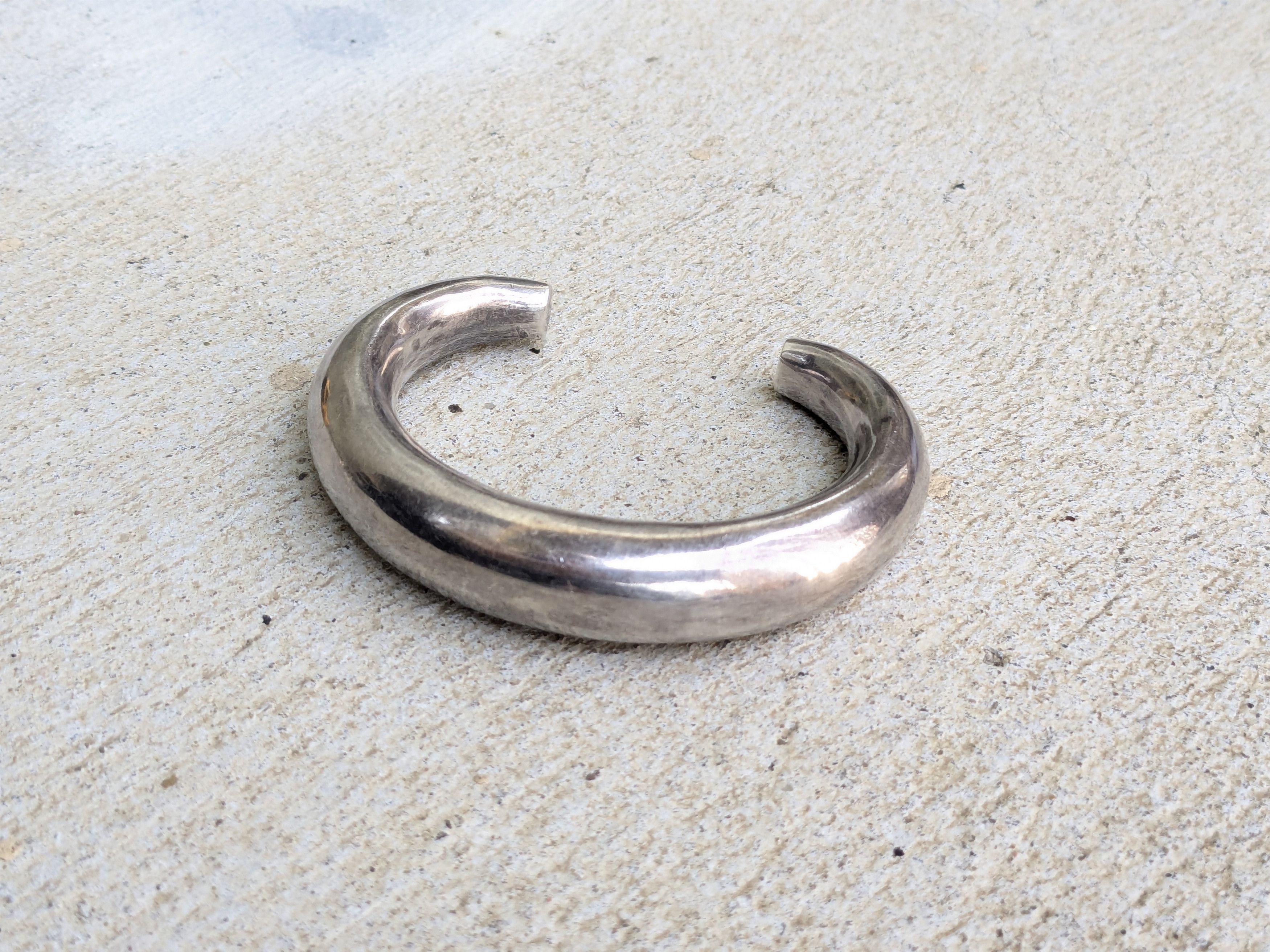Other Vintage Sterling Silver Bracelet Hollow Puffy 5.25 Modern Size ONE SIZE - 4 Thumbnail