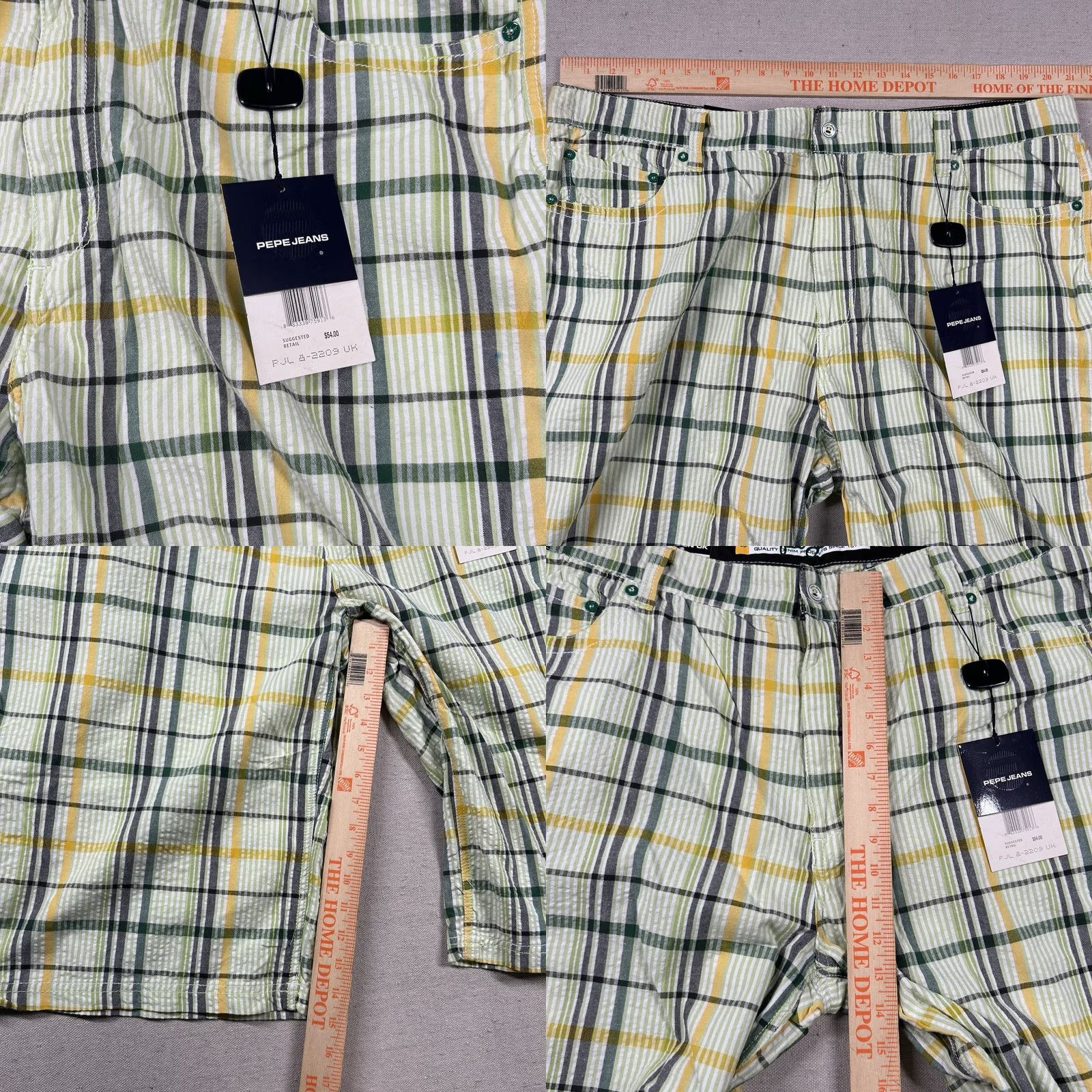 Pepe Jeans Pepe Jeans London Shorts Mens 42 Seersucker Plaid Bermuda Hip Hop 90s Boys Mens Size US 42 / EU 58 - 8 Thumbnail