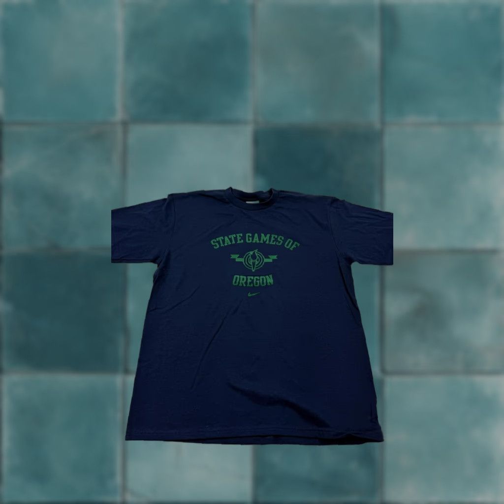 Nike VINTAGE Nike State Games of Oregon T-Shirt Mens Small Navy 2004 Graphic 2000s Size US S / EU 44-46 / 1 - 1 Thumbnail