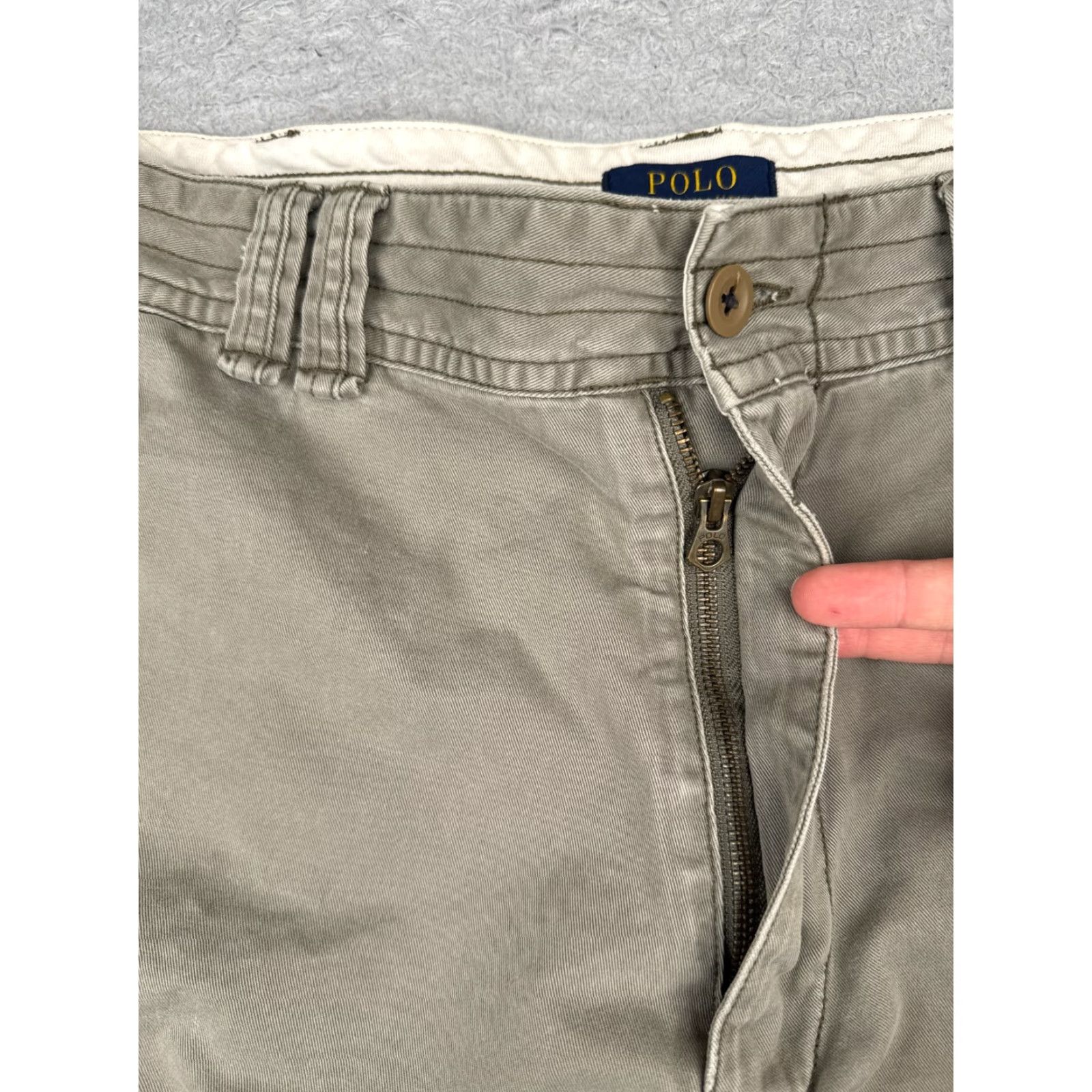Polo Ralph Lauren VINTAGE Polo Ralph Lauren Cargo Shorts Mens 40 Green 100% Cotton Twill Pockets 10in Inseam Regular Fit Casual Workwear American Army Outdoor Mens Size US L / EU 52-54 / 3 - 6 Thumbnail