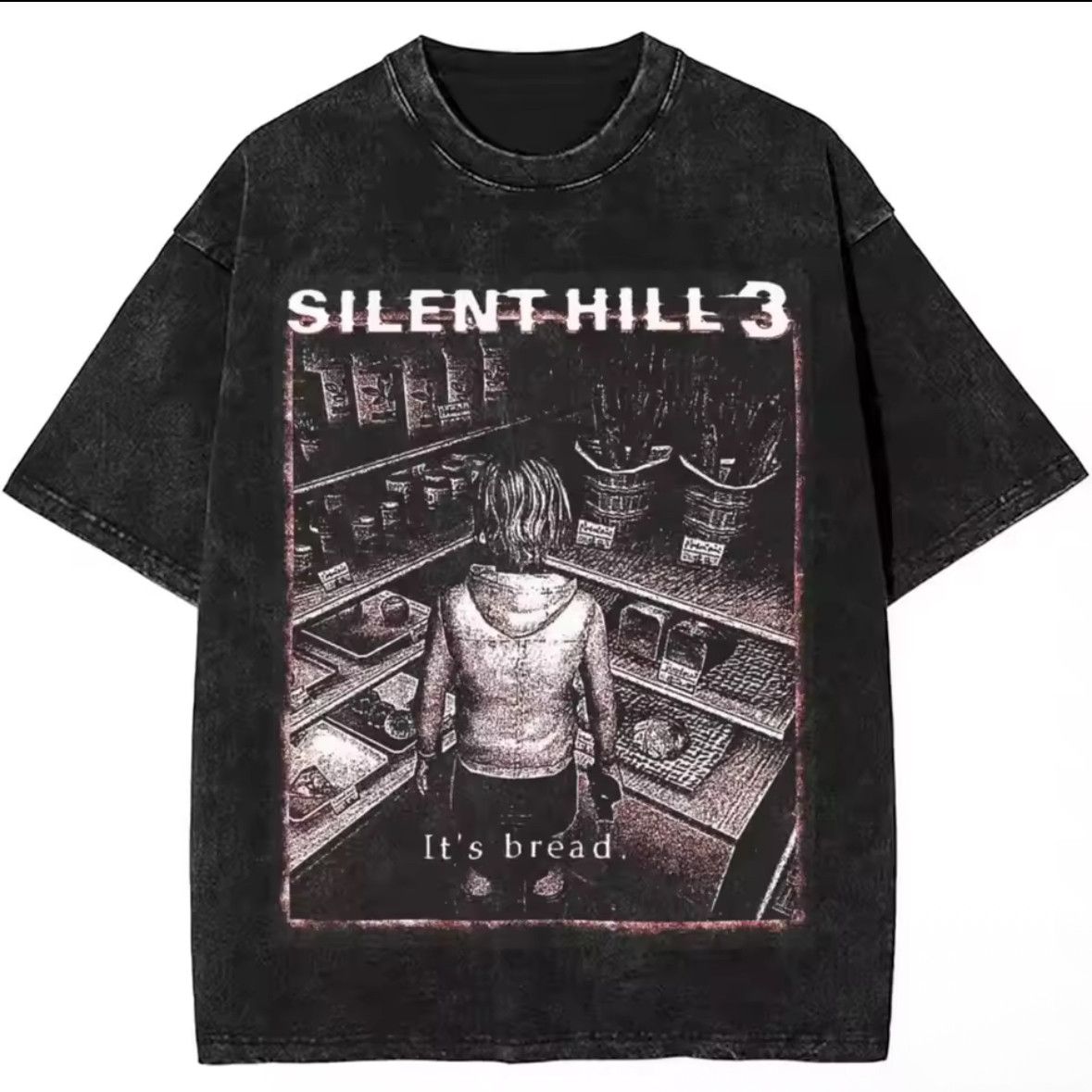 Japanese Brand High Street Silent Hill Game 3 Print Washed Black T-Shirt Size US XXL / EU 58 / 5 - 1 Thumbnail