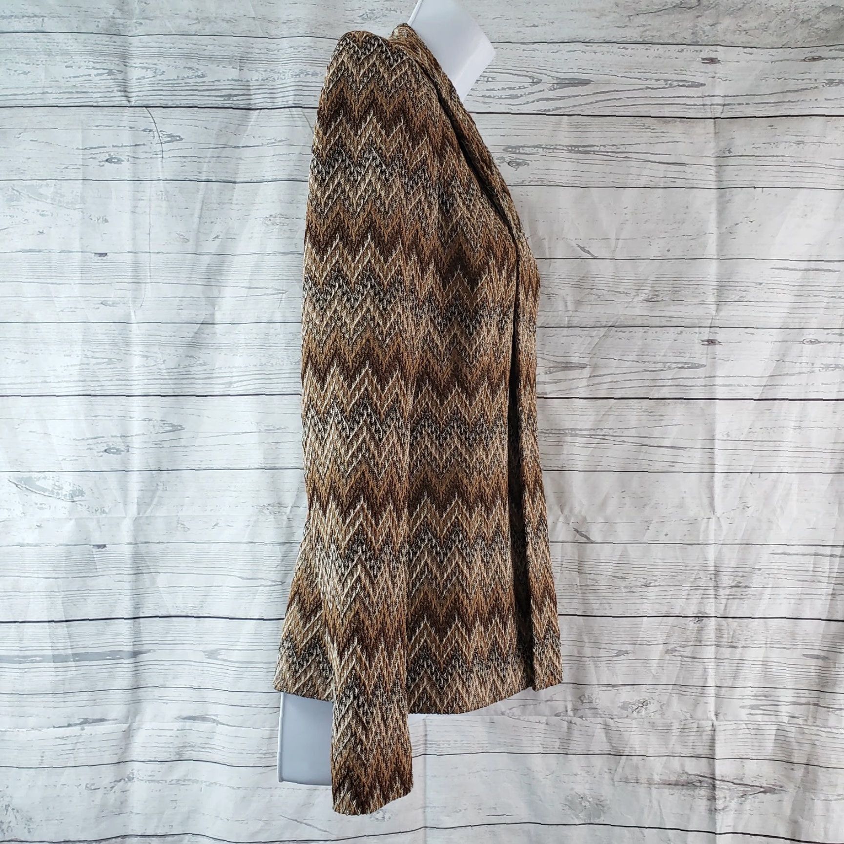 Vintage Classiques Entier Blazer Jacket Small Brown Chevron Long Sleeve Women Vintage No? (adjusted) Size S / US 4 / IT 40 - 3 Thumbnail