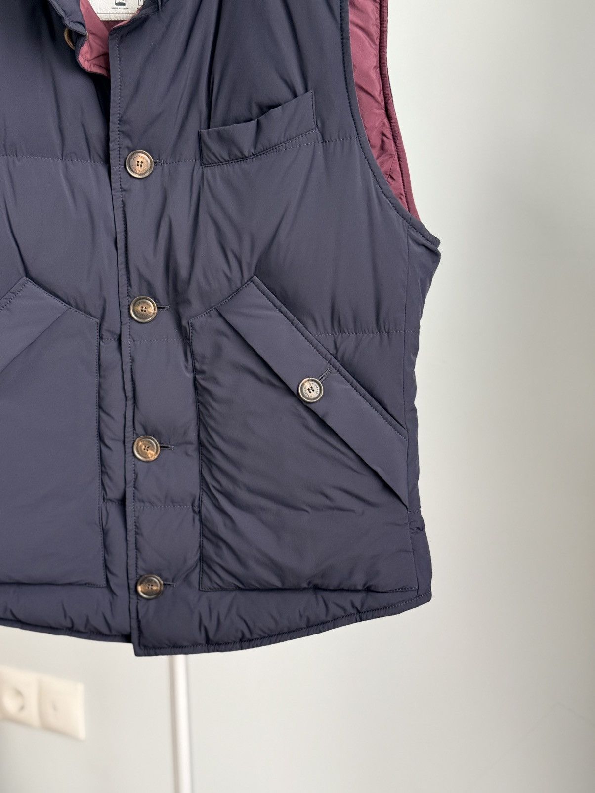 Brunello Cucinelli Brunello Cucinelli Goose Down Vest Blue Size US M / EU 48-50 / 2 - 7 Thumbnail