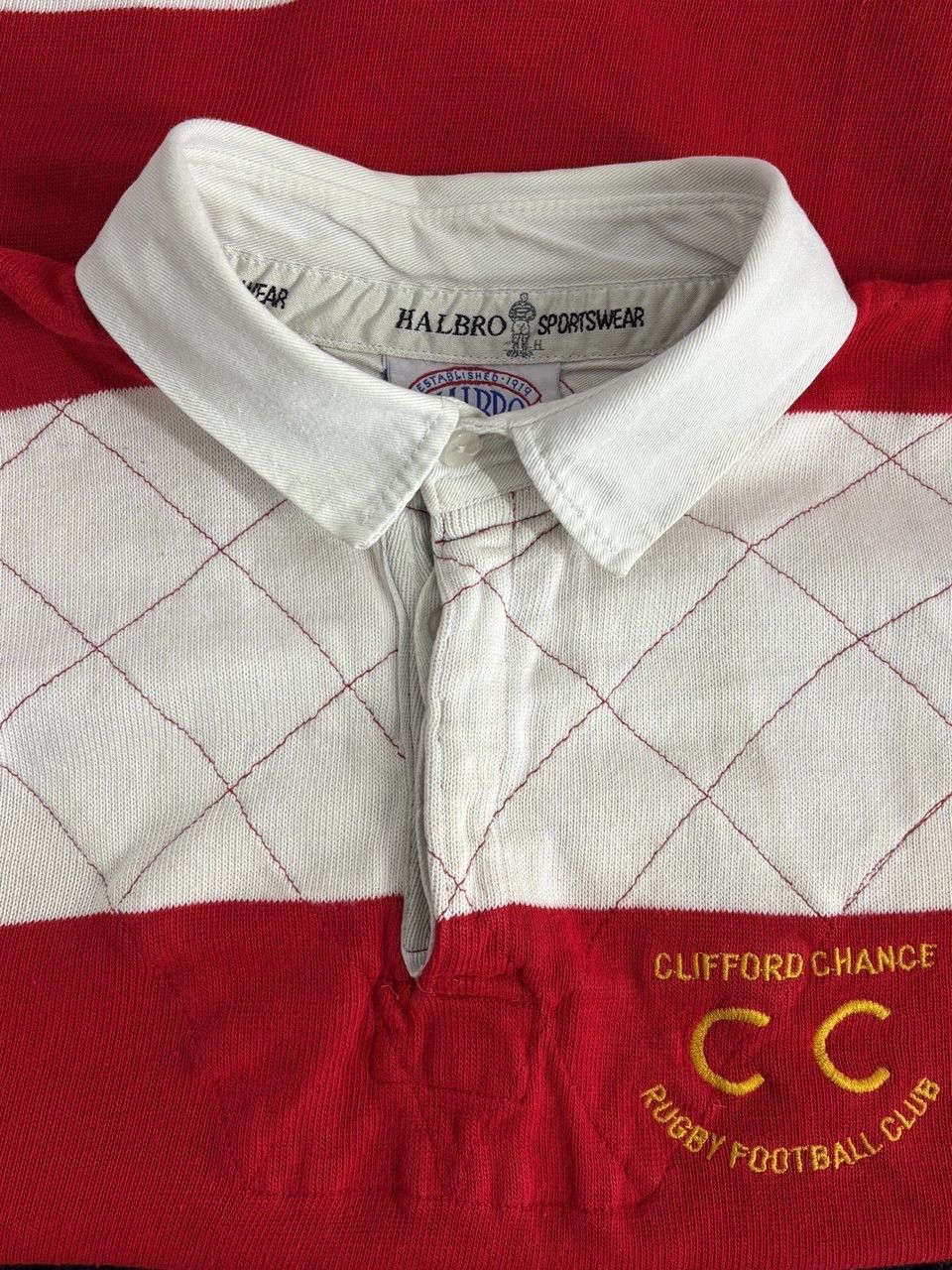 Rugby Ralph Lauren Halbro Vintage 1980s rugby shirt Size US L / EU 52-54 / 3 - 16 Thumbnail