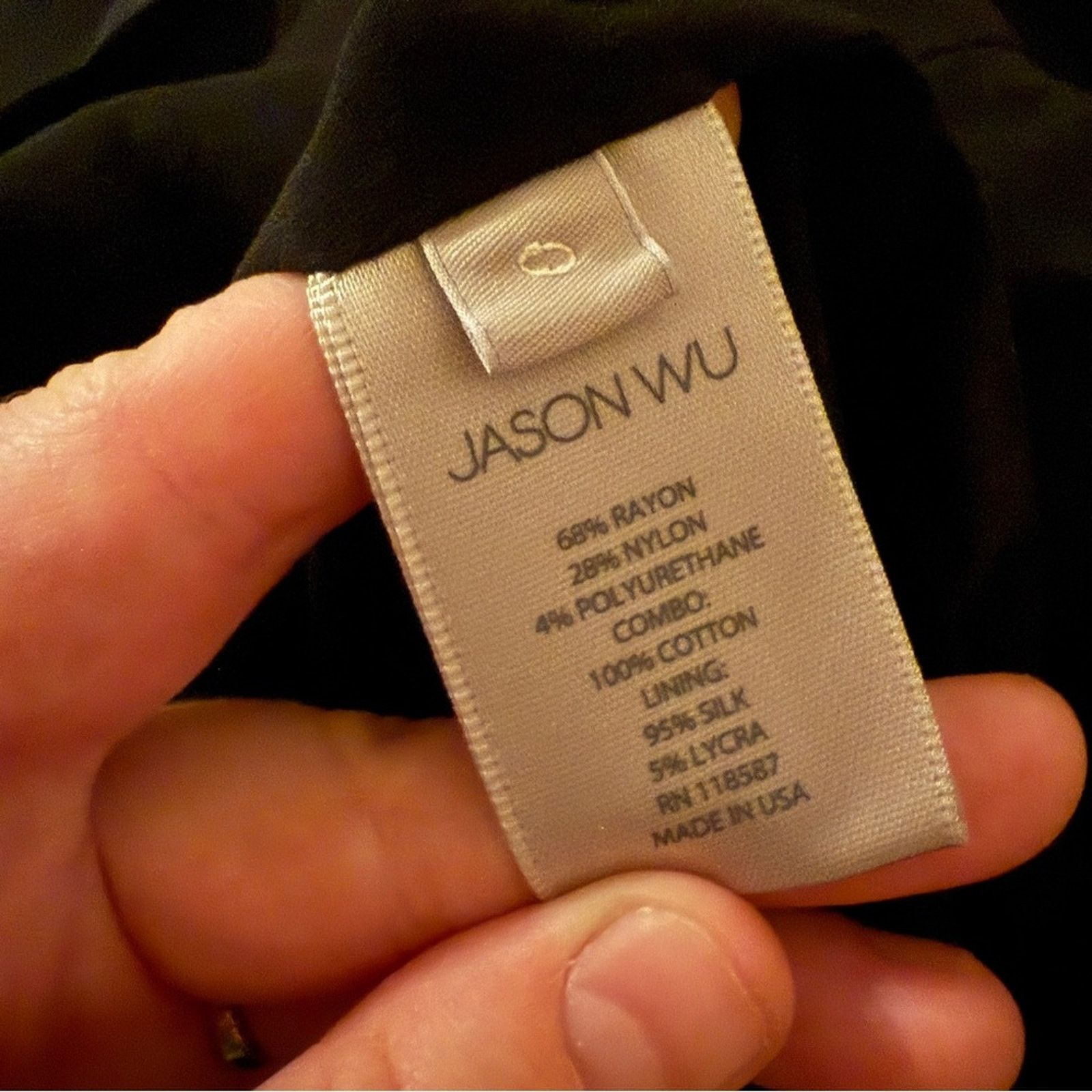 Jason Wu RTR Jason Wu Collection Black Contrast Collar Ponte Dress Size XS / US 0-2 / IT 36-38 - 7 Thumbnail