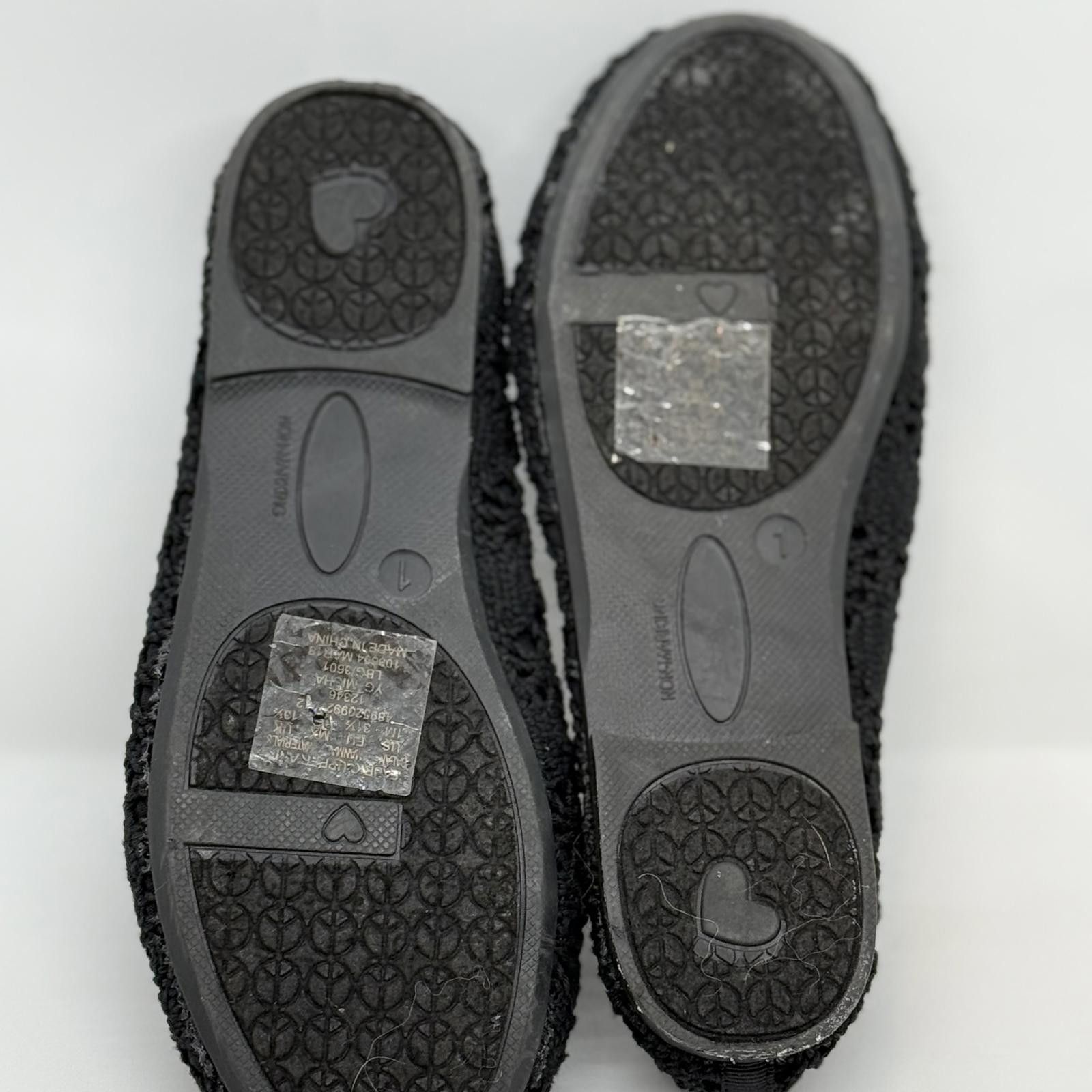 Pierre Balmain Piper Girls Black Crochet Ballet Flats Size 1 Size US 4 / IT 34 - 3 Thumbnail