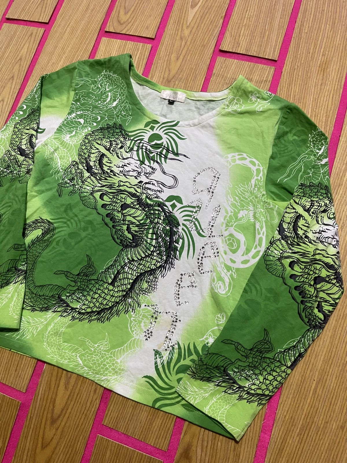 If Six Was Nine Y2K OTTO long sleeve tshirt picture dragon full print style Size M / US 6-8 / IT 42-44 - 2 Thumbnail