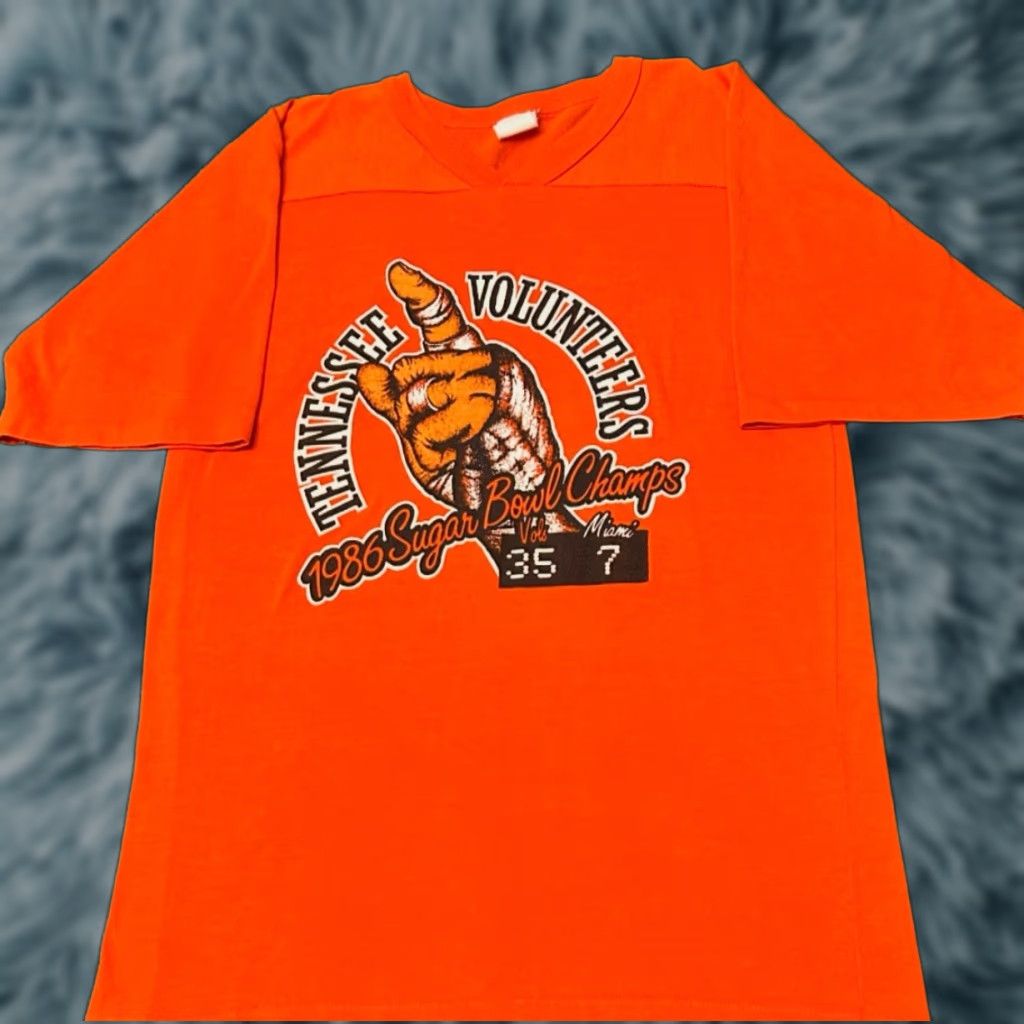 Vintage 80s Tennessee VOLS 1986 Sugar Bowl VTG Shirt Mens Size