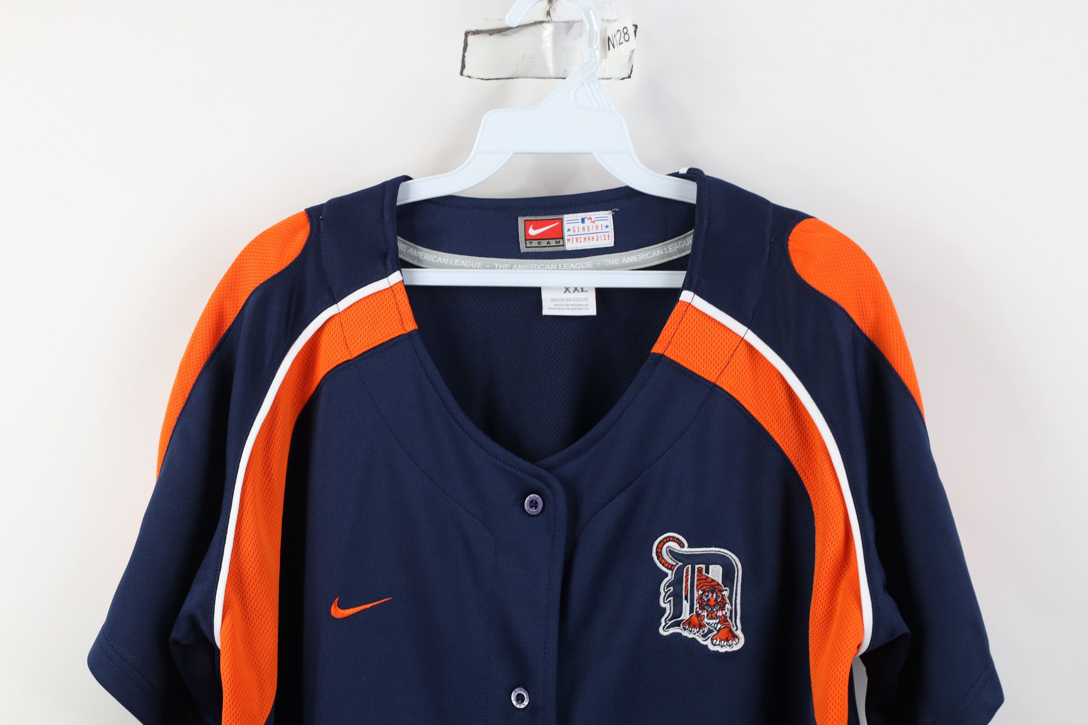 Nike Vintage Nike Swoosh Detroit Tigers Baseball Jersey Blue Size XXL / US 16-18 / IT 52-54 - 2 Thumbnail