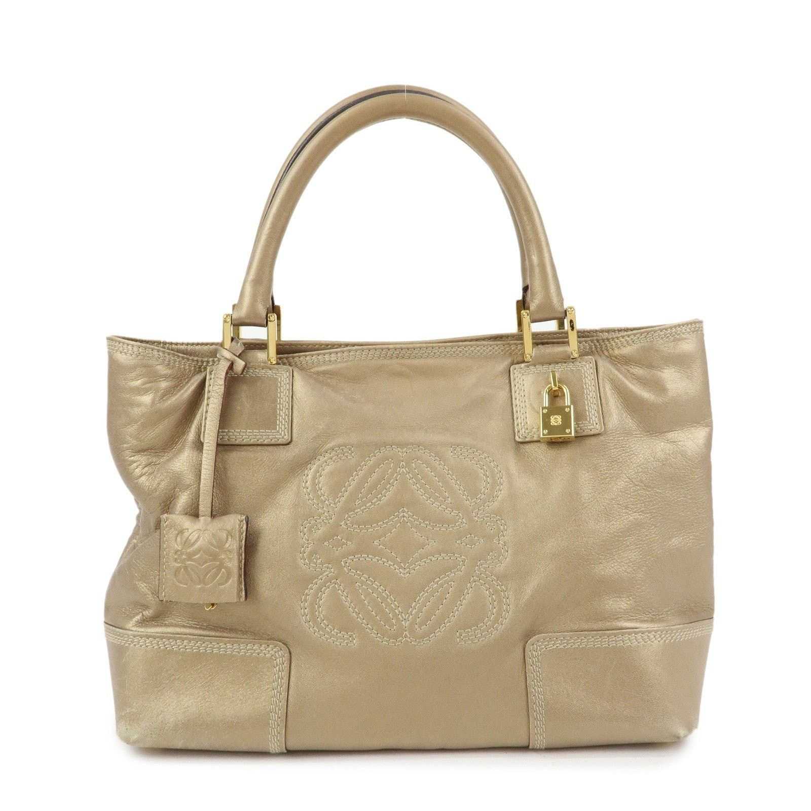 Loewe Loewe Anagram Nappa Leather Tote Gold Size ONE SIZE - 1 Thumbnail