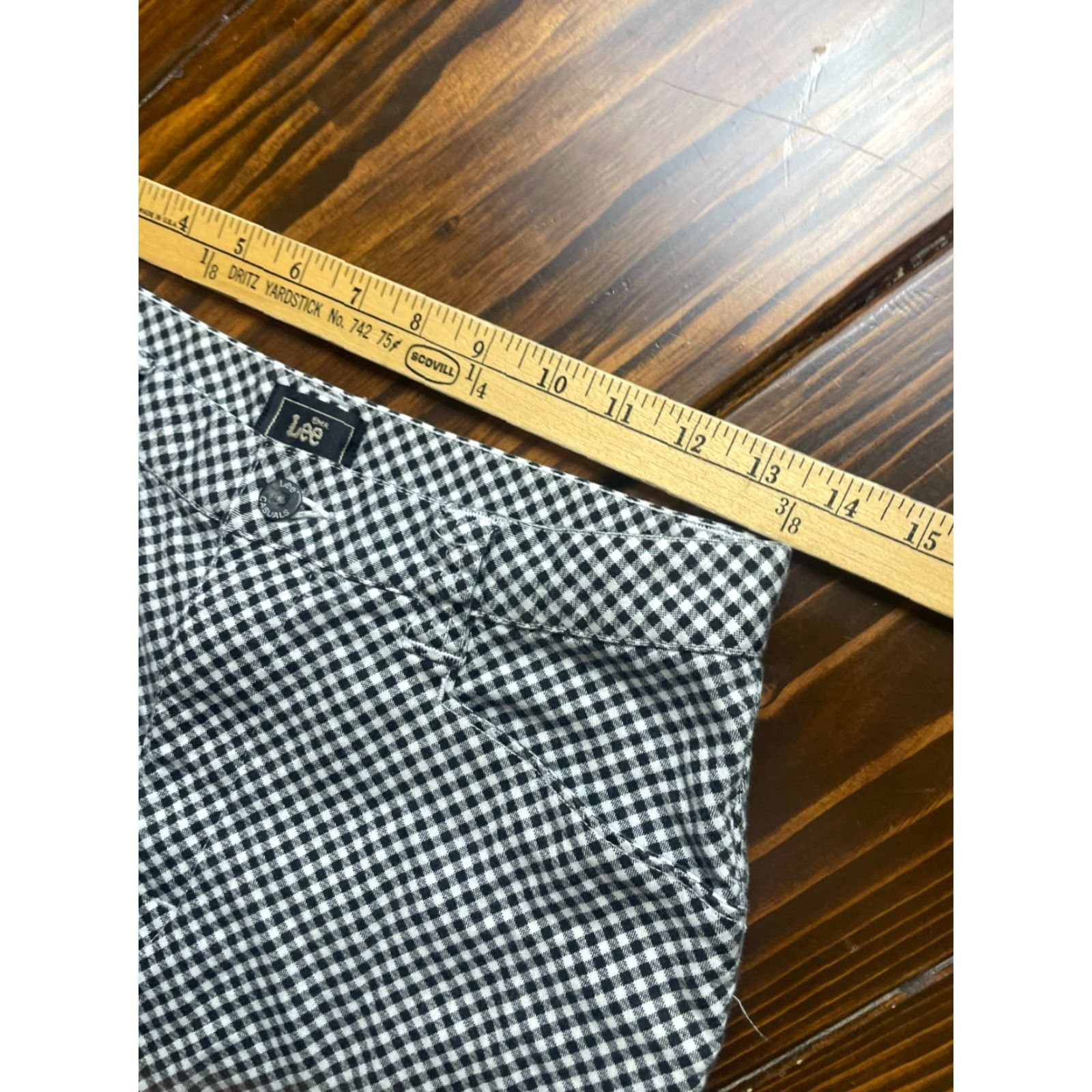 Lee VINTAGE Lee Pants Women's Black Capri Plaid Size 8 Capris Size 30" / US 8 / IT 44 - 4 Thumbnail